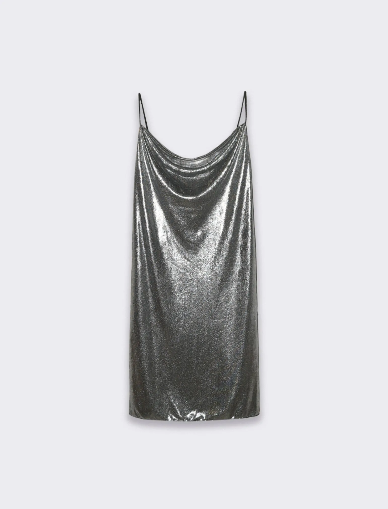 Donna Piazza Italia Donna | Abiti E Tute<Abito corto in lurex con scollo vulcano e bretelline -