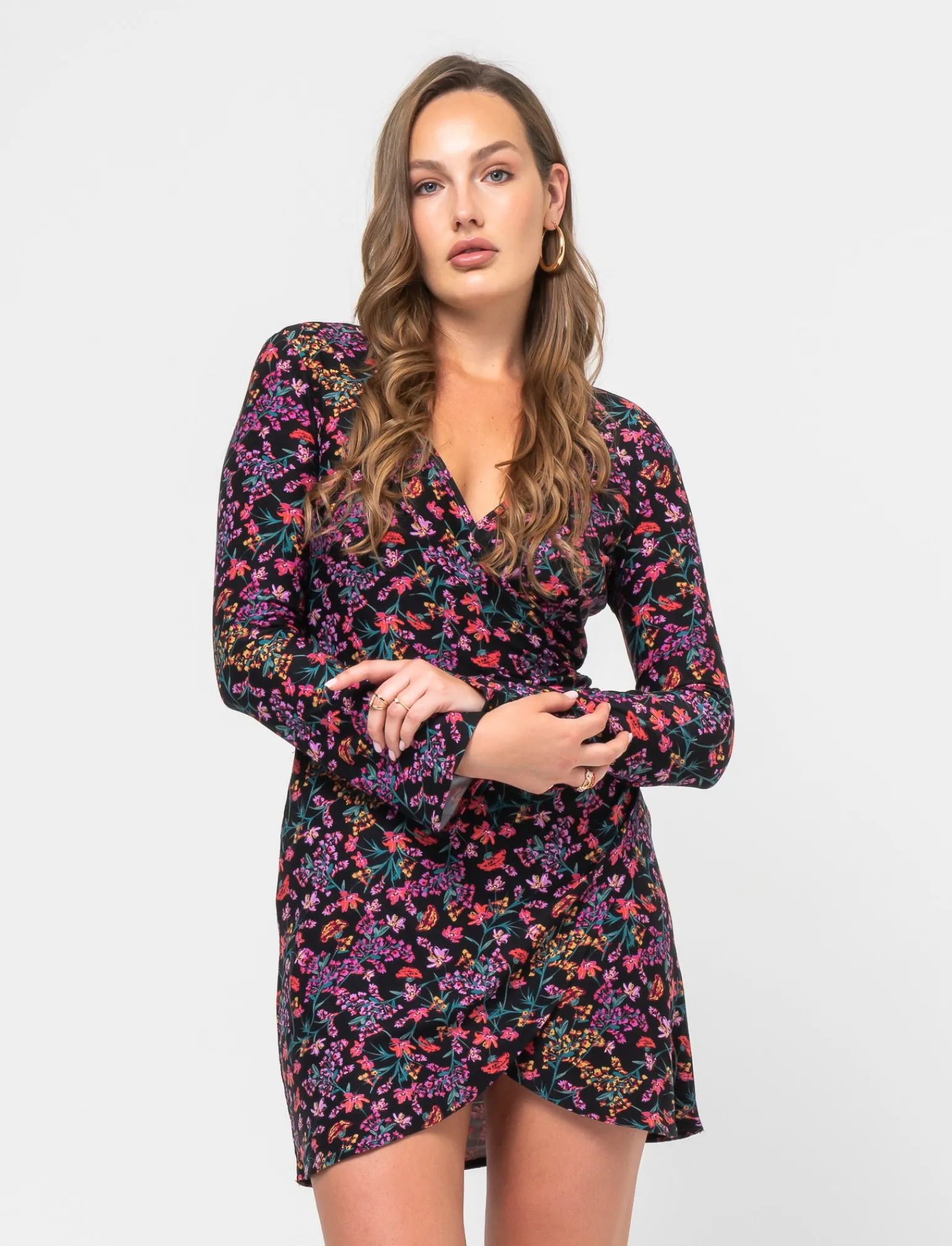 Donna Piazza Italia Donna | Abiti E Tute<Abito corto stampato con pannello drappeggiato - var 2