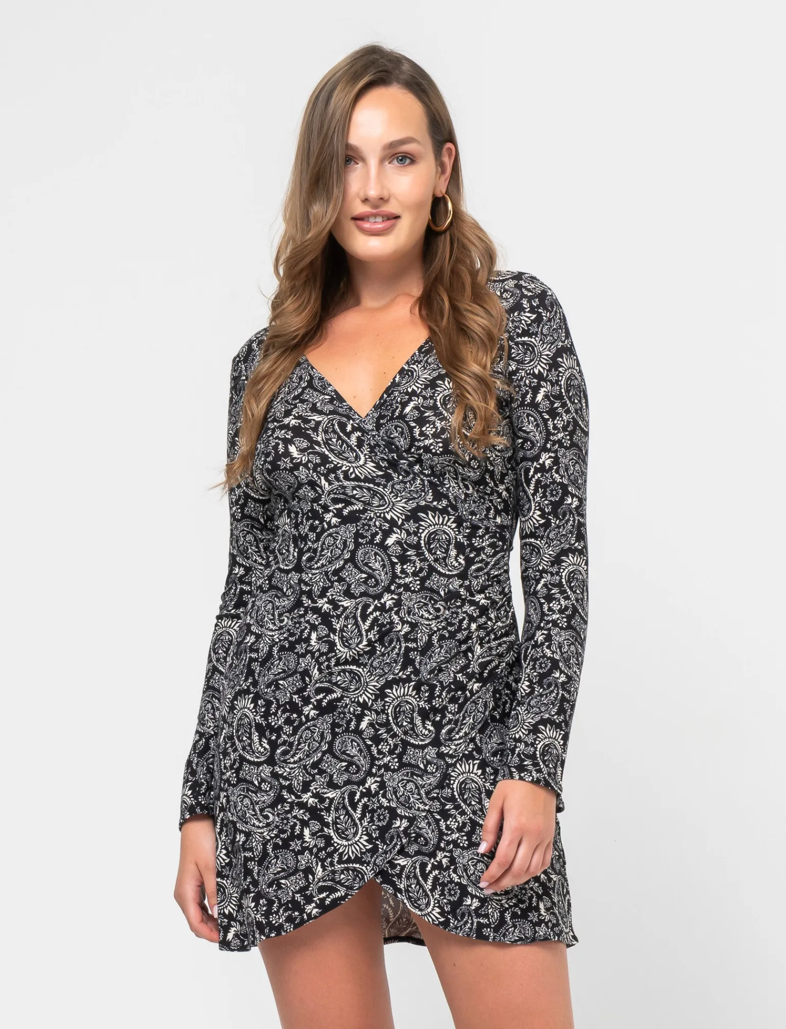 Donna Piazza Italia Donna | Abiti E Tute<Abito corto stampato con pannello drappeggiato - var 3