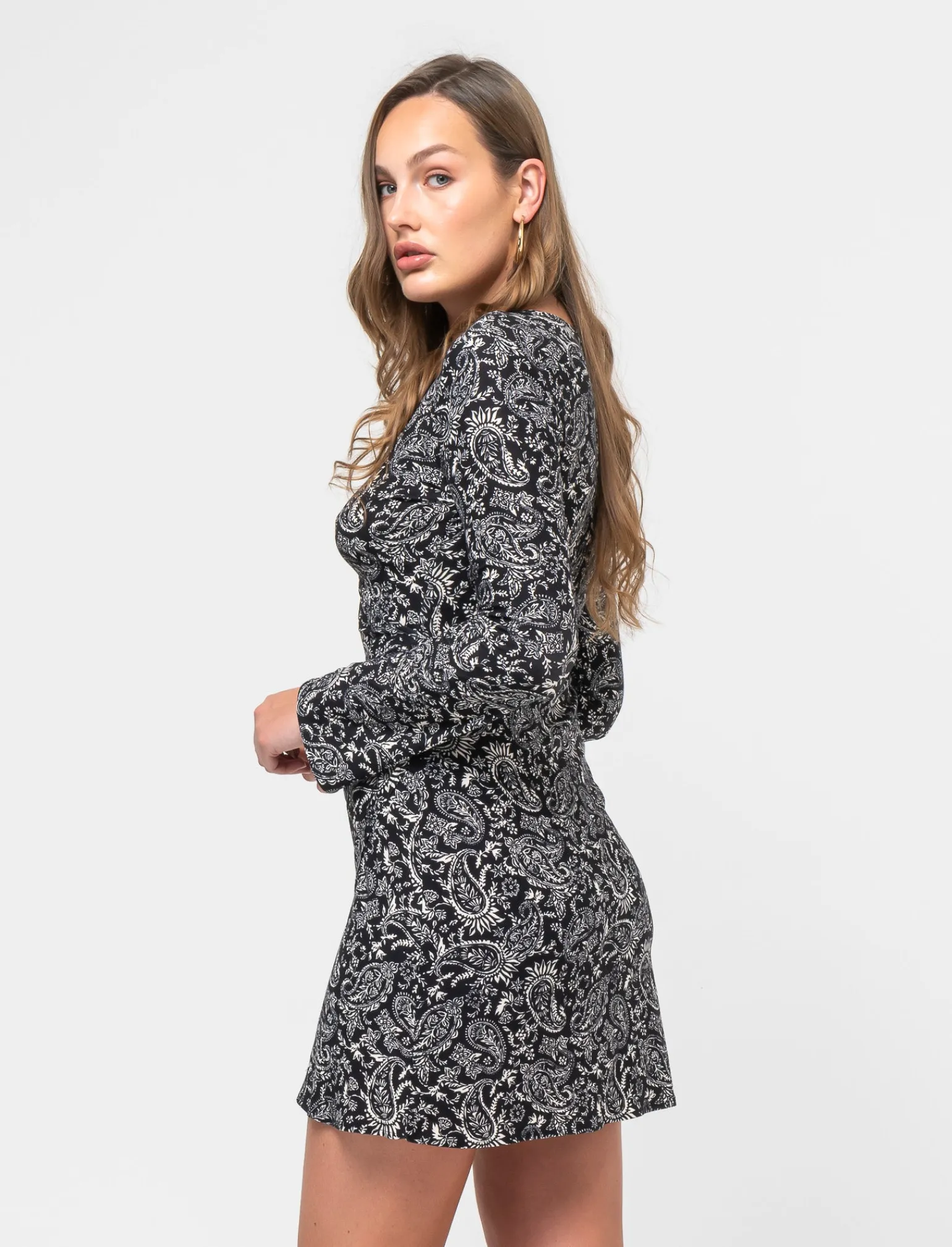 Donna Piazza Italia Donna | Abiti E Tute<Abito corto stampato con pannello drappeggiato - var 3