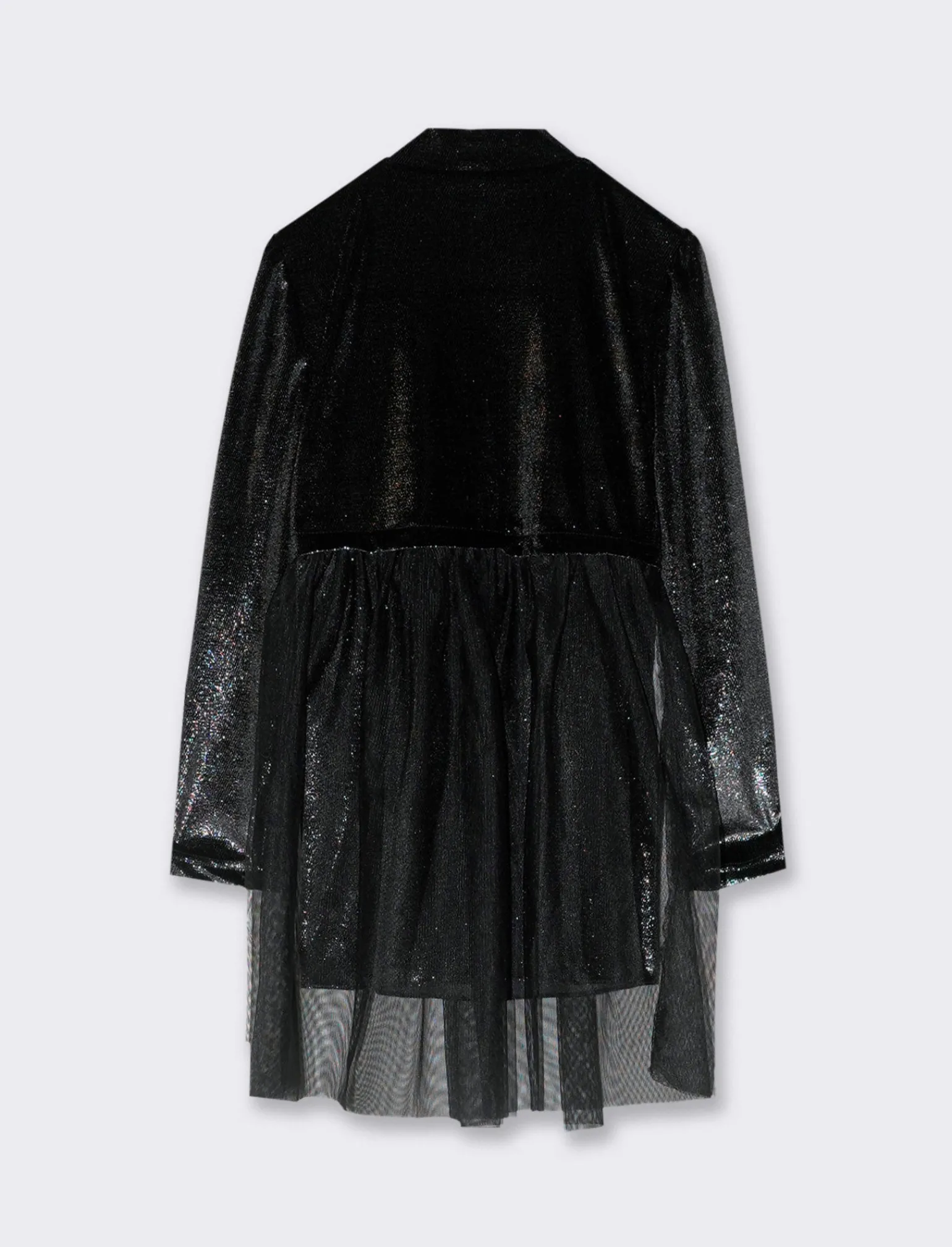 Piazza Italia Bambina | Abiti E Tute<Abito elegante da bambina in tessuto brillante - Nero