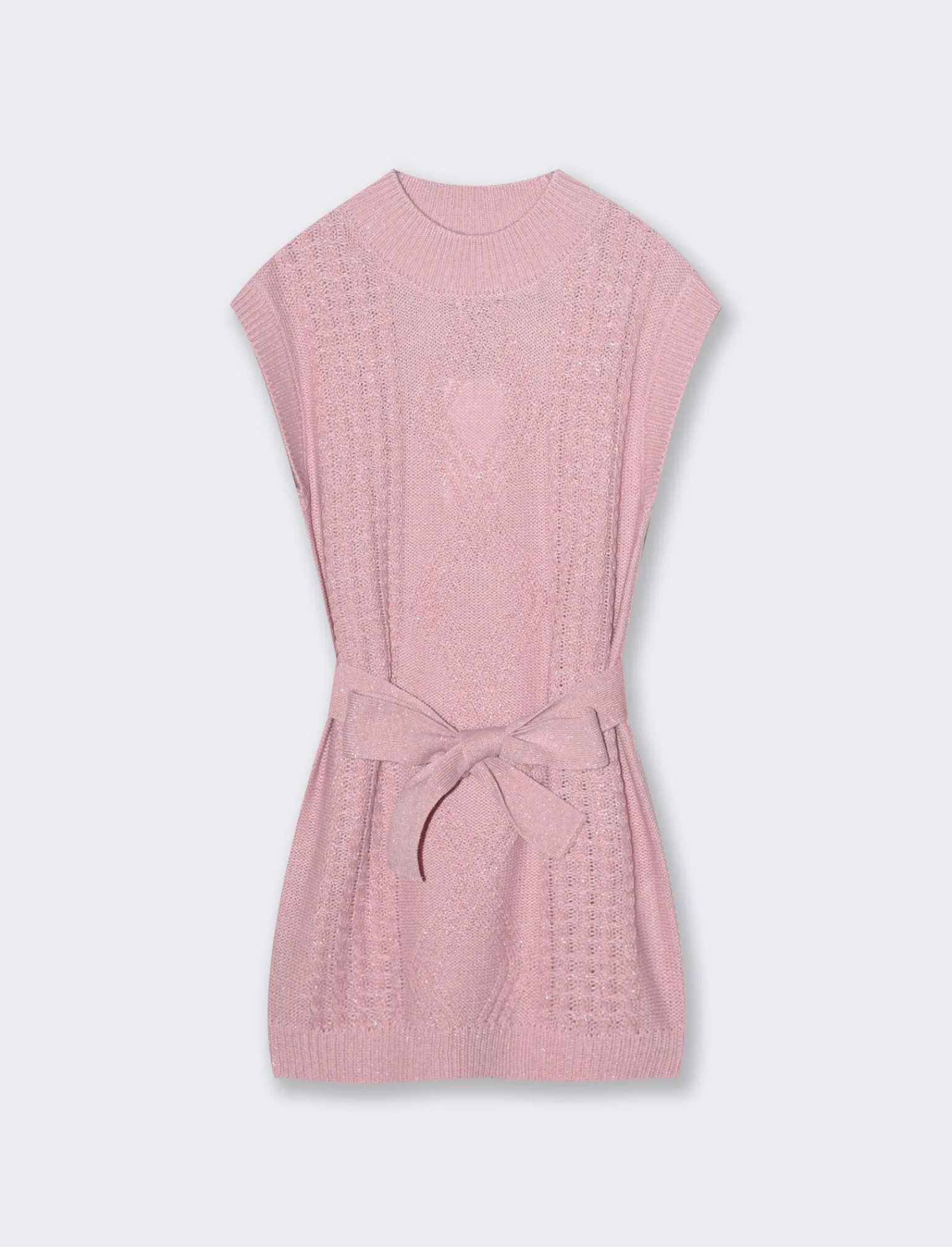 Piazza Italia Bambina | Abiti E Tute<Abito smanicato in maglia e filo metallizzato da bambina - Rosa