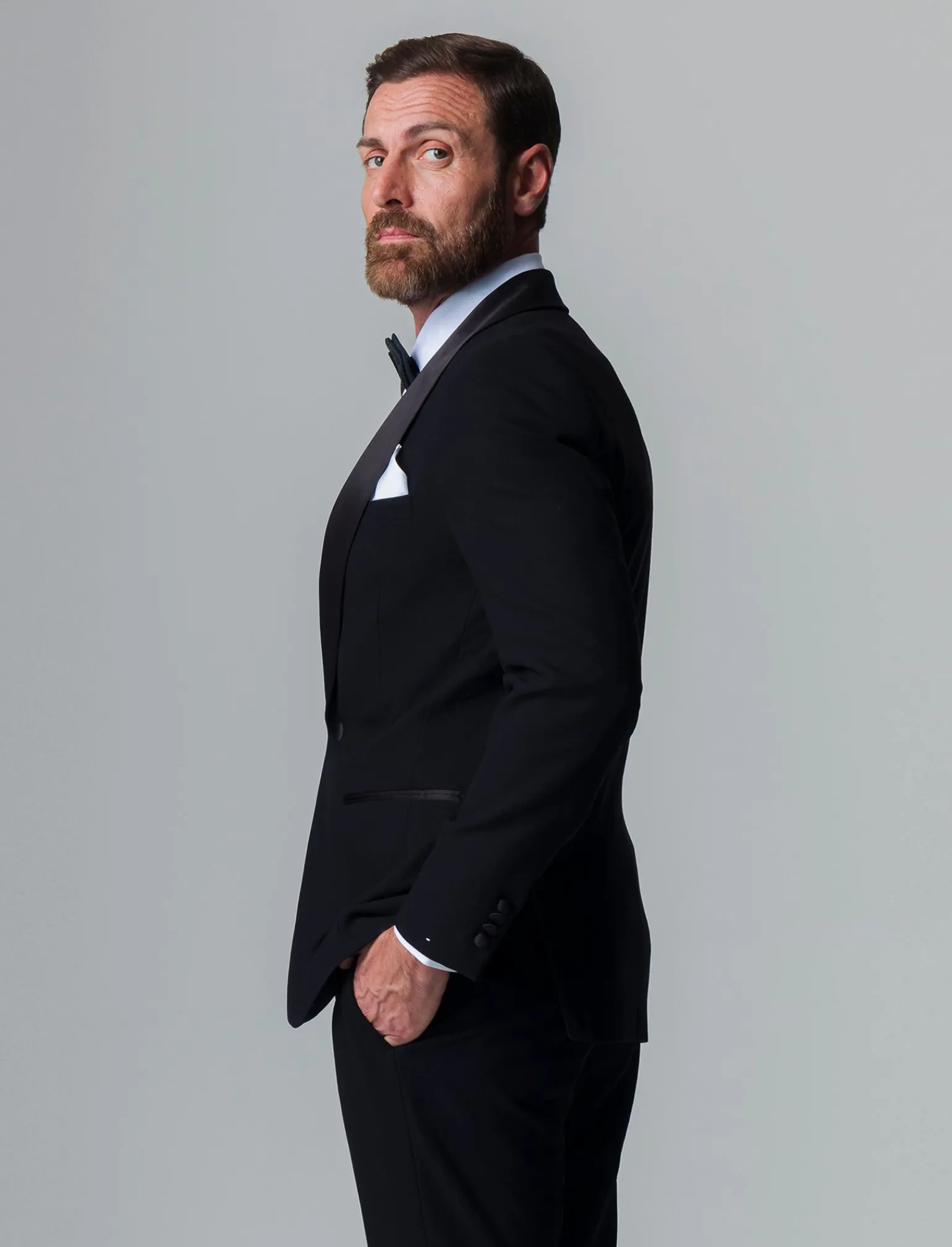 Uomo Piazza Italia Uomo | Giacche<Blazer formal fit con rever sciallato modello Smoking. -