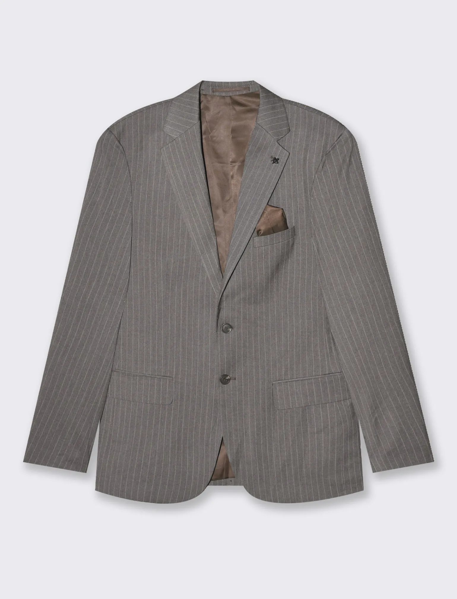 Uomo Piazza Italia Uomo | Giacche<Blazer in tessuto fantasia gessata - tortora