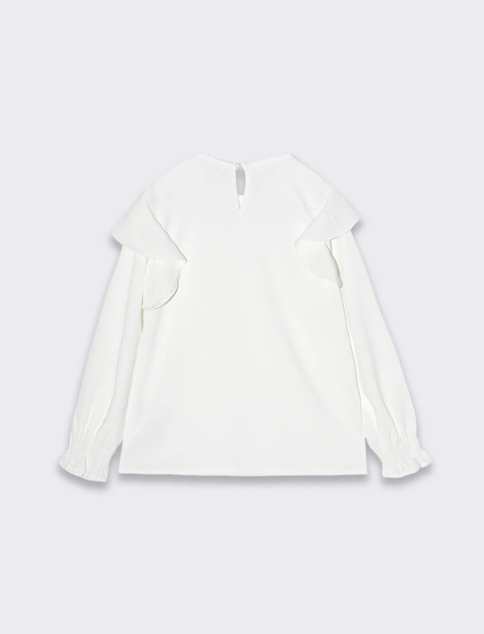 Piazza Italia Bambina | Camicie E Bluse<Blusa con rouches sul giro manica e polsino elastico - sporco