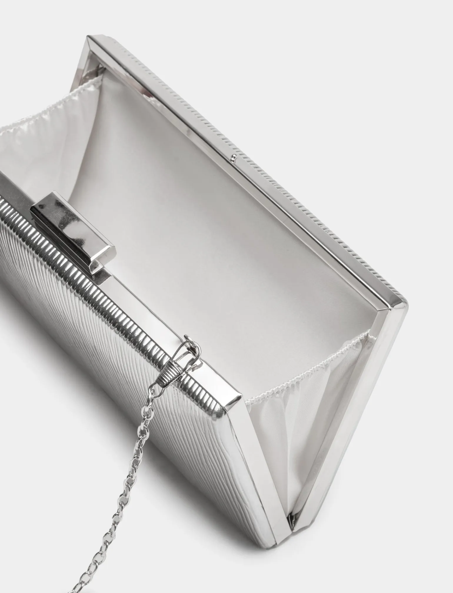 Donna Piazza Italia Donna | Borse E Zaini<Borsa da donna clutch in pvc effetto plissè con tracolla a catena -