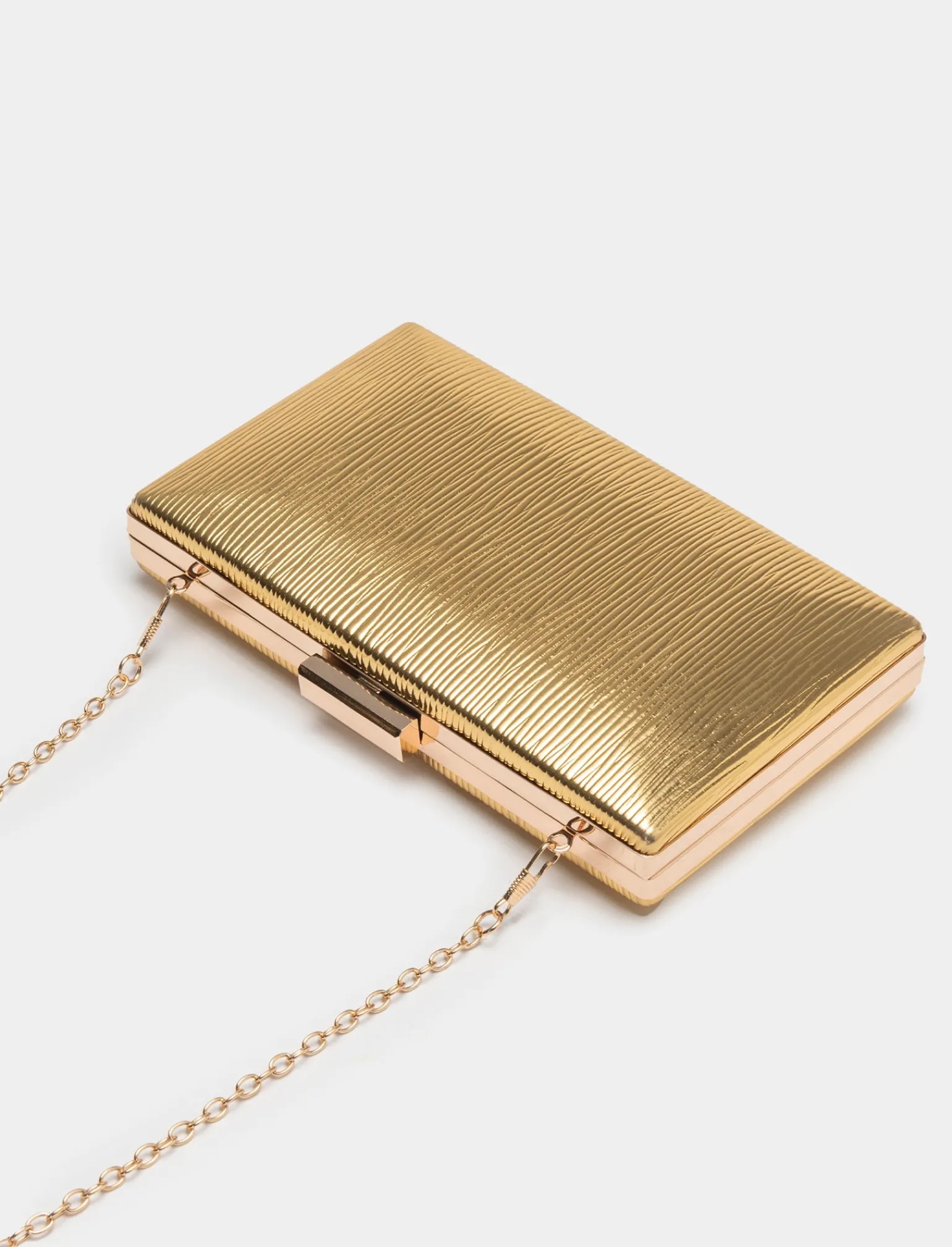 Donna Piazza Italia Donna | Borse E Zaini<Borsa da donna clutch in pvc effetto plissè con tracolla a catena -