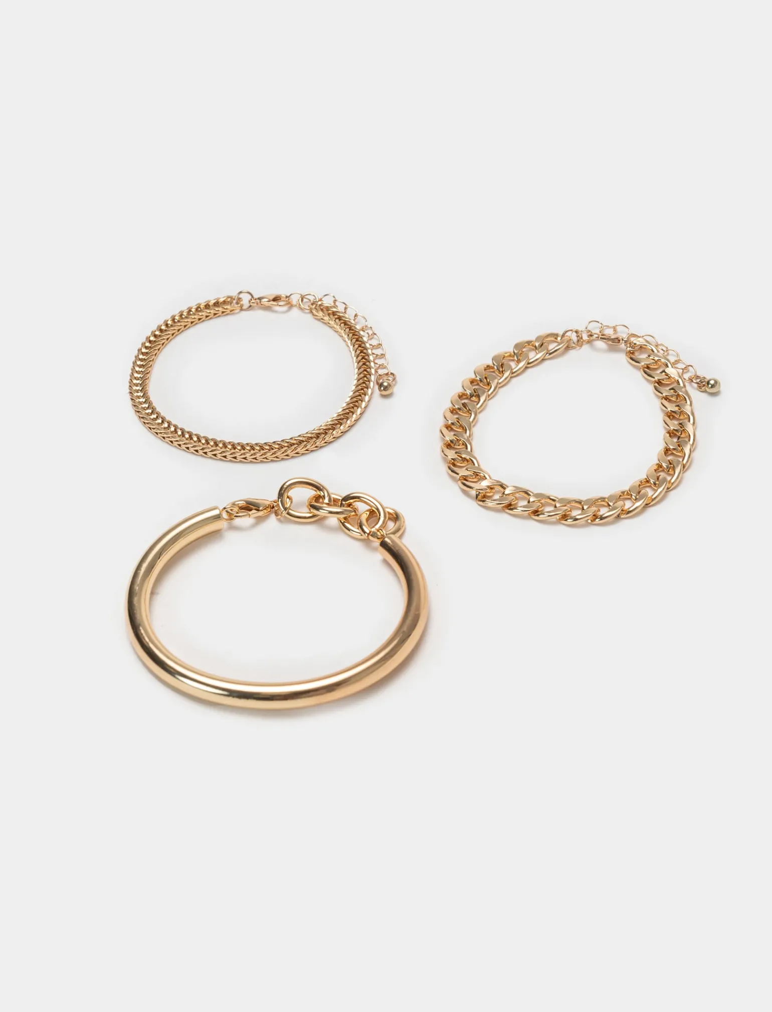 Donna Piazza Italia Donna | Bigiotteria<Bracciale da donna a 3 bracciali rigidi e catene -