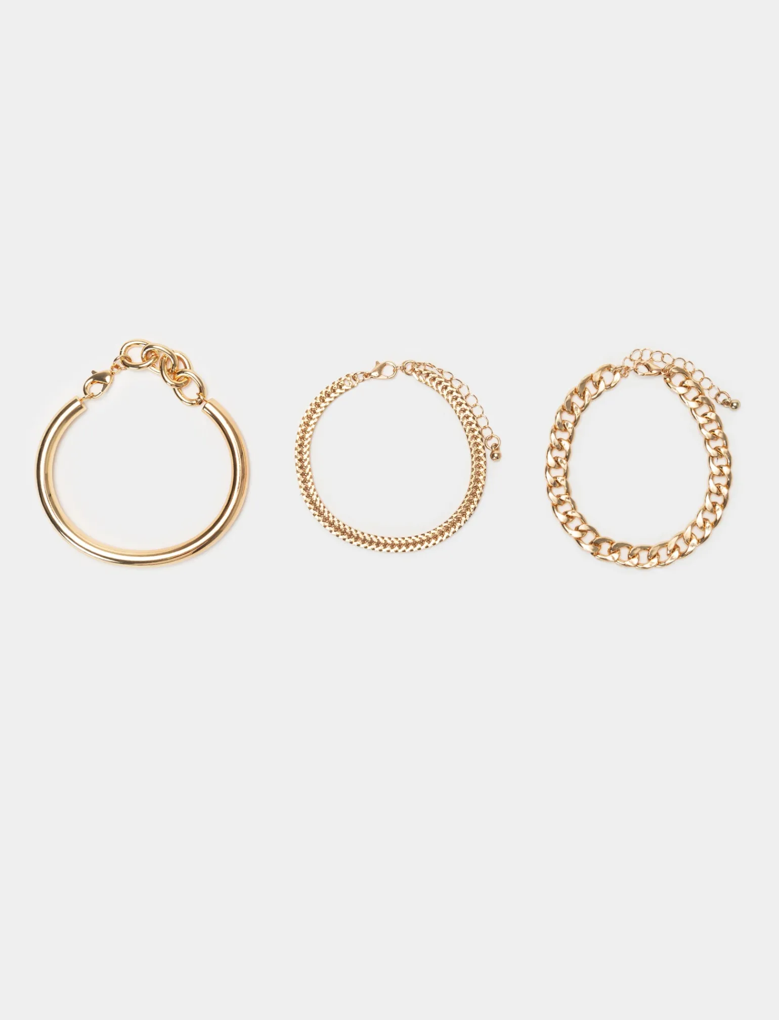 Donna Piazza Italia Donna | Bigiotteria<Bracciale da donna a 3 bracciali rigidi e catene -