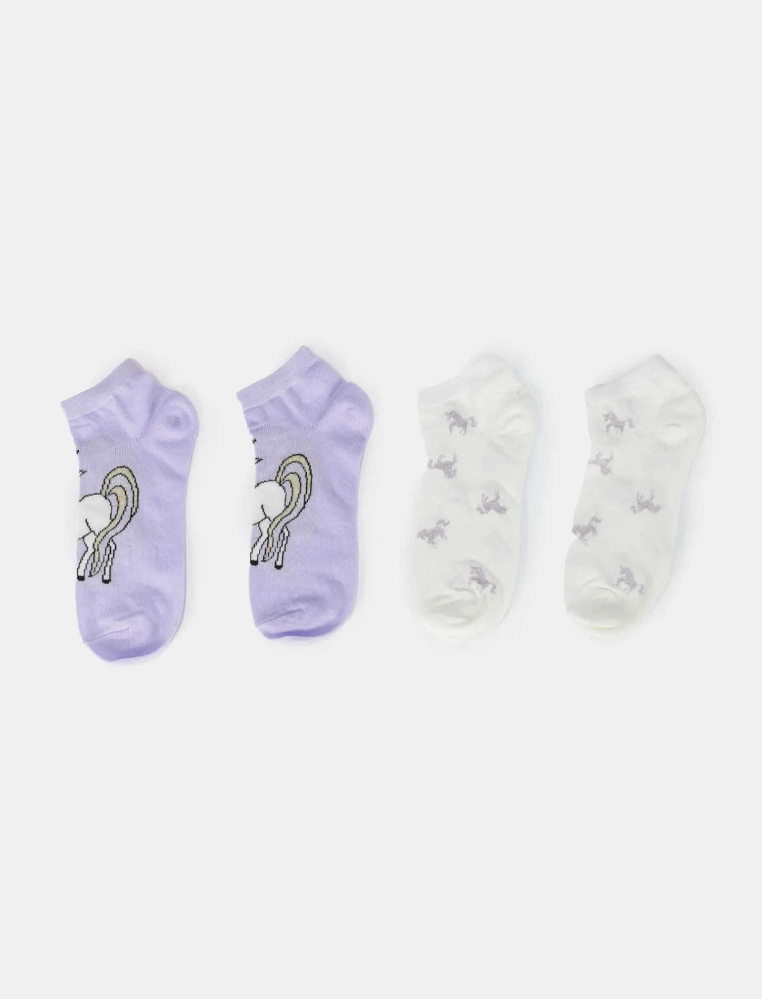 Piazza Italia Bambina<Calzino bambina 2 paia con unicorni - Lilla