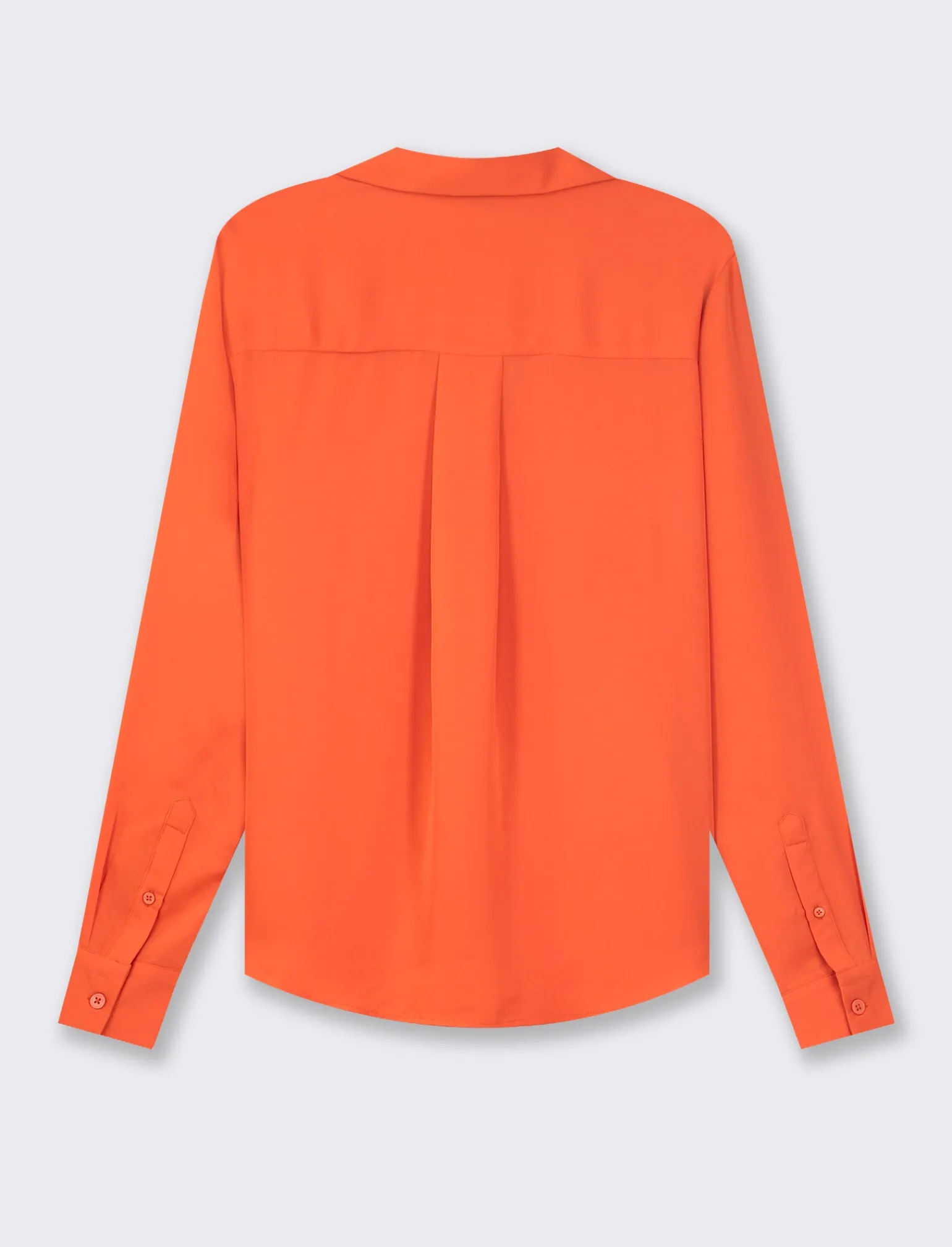 Donna Piazza Italia Donna | Camicie E Casacche<Camicia basic vestibilità regual in tessuto georgette e scollo a V - Arancio