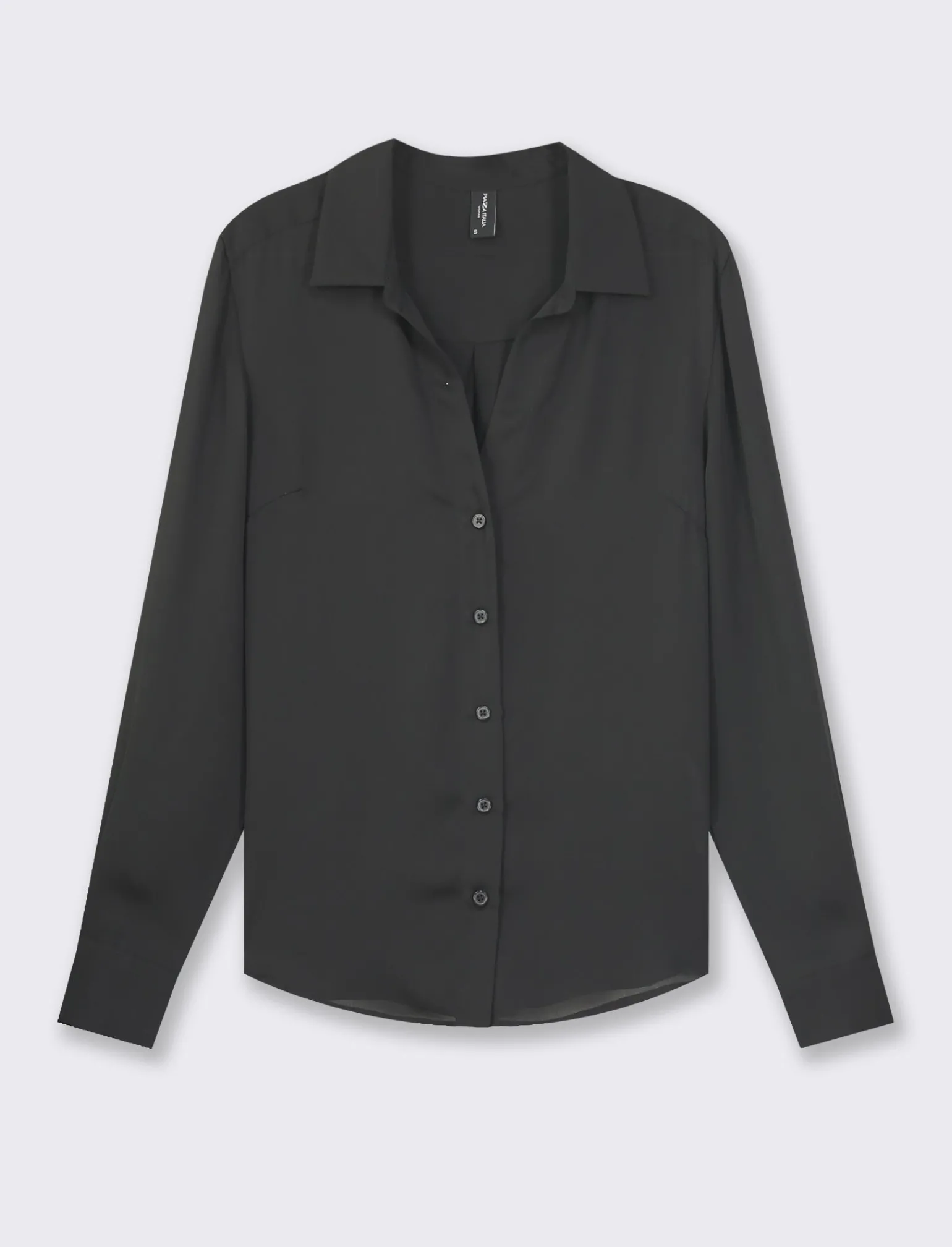 Donna Piazza Italia Donna | Camicie E Casacche<Camicia basic vestibilità regual in tessuto georgette e scollo a V -