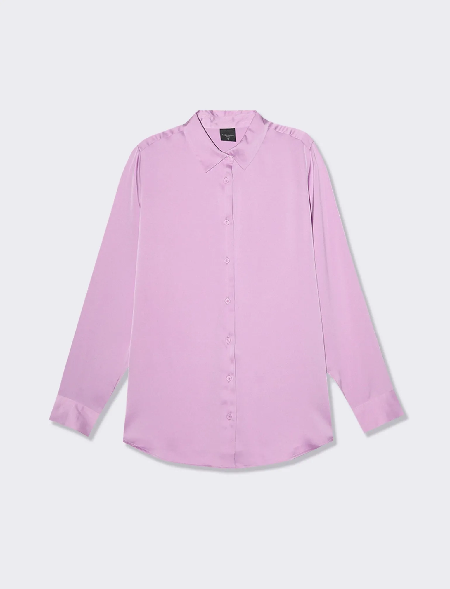 Donna Piazza Italia Camicie E Casacche<Camicia basica regular con bottoni ricoperti in tessuto - BEGONIA