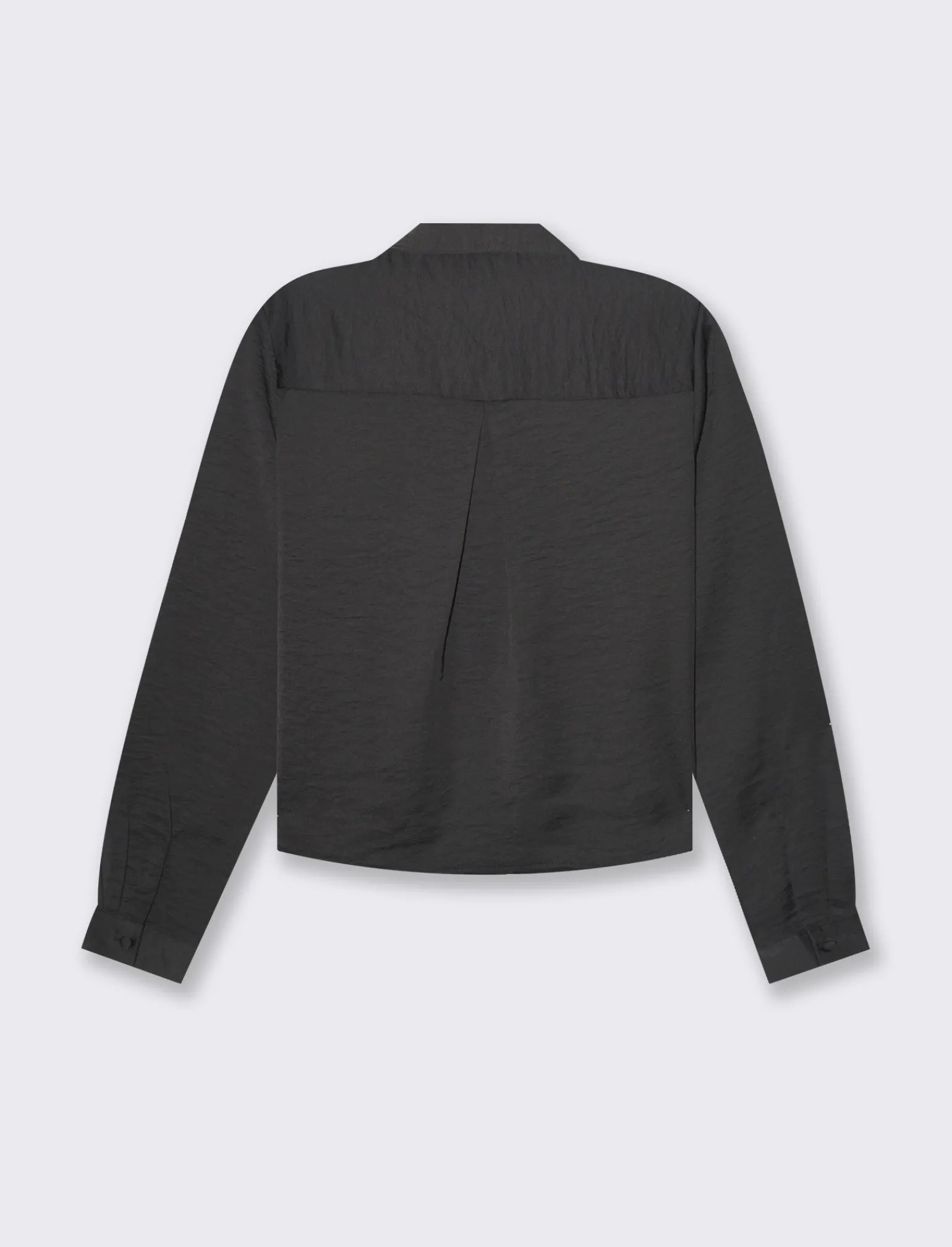 Donna Piazza Italia Donna | Camicie E Casacche<Camicia crop a manica lunga con scollo a V in satin -