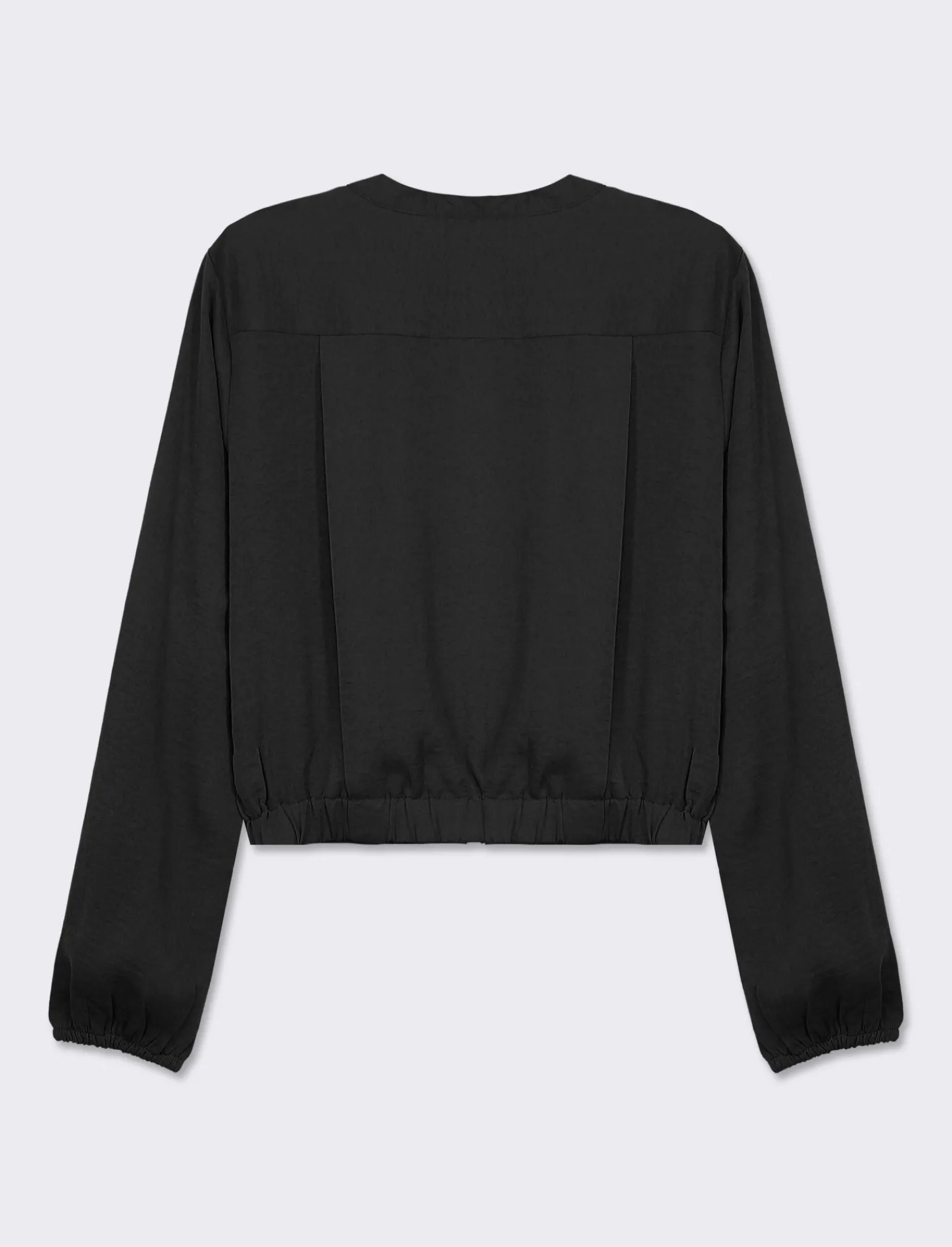 Donna Piazza Italia Donna | Camicie E Casacche<Camicia cropped manica lunga e con pieghe sul fondo effetto sblusato -