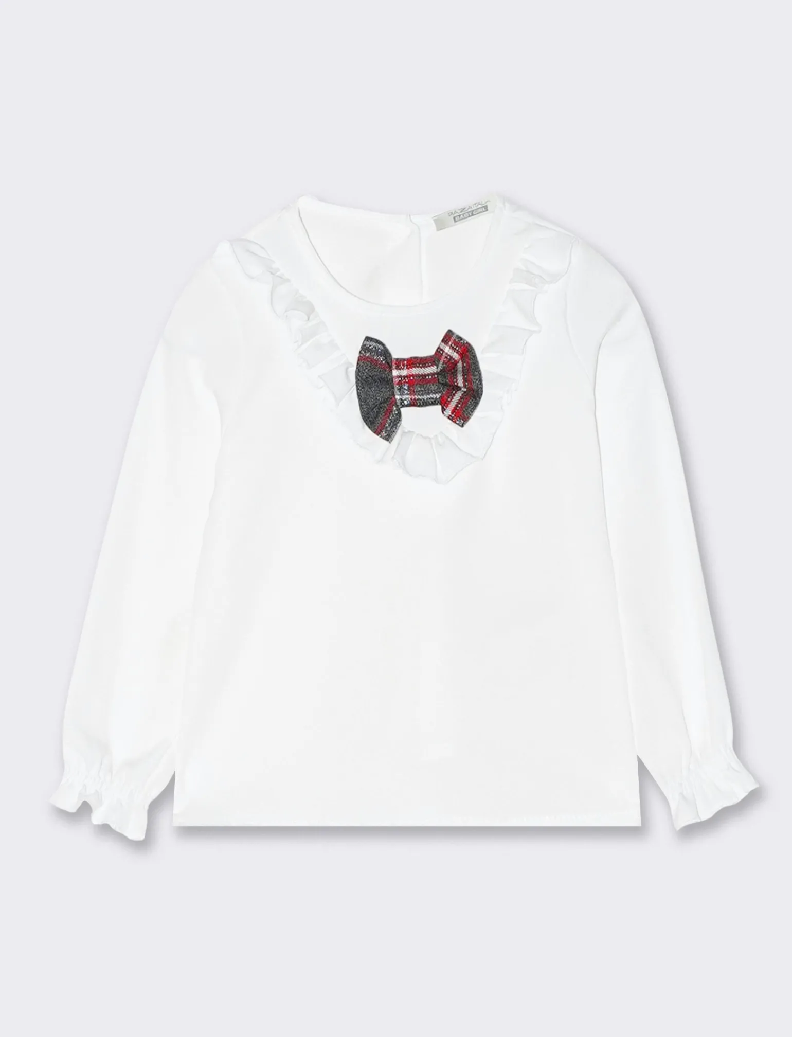 Piazza Italia Neonata<Camicia elegante con fiocco tartan - Bianco panna