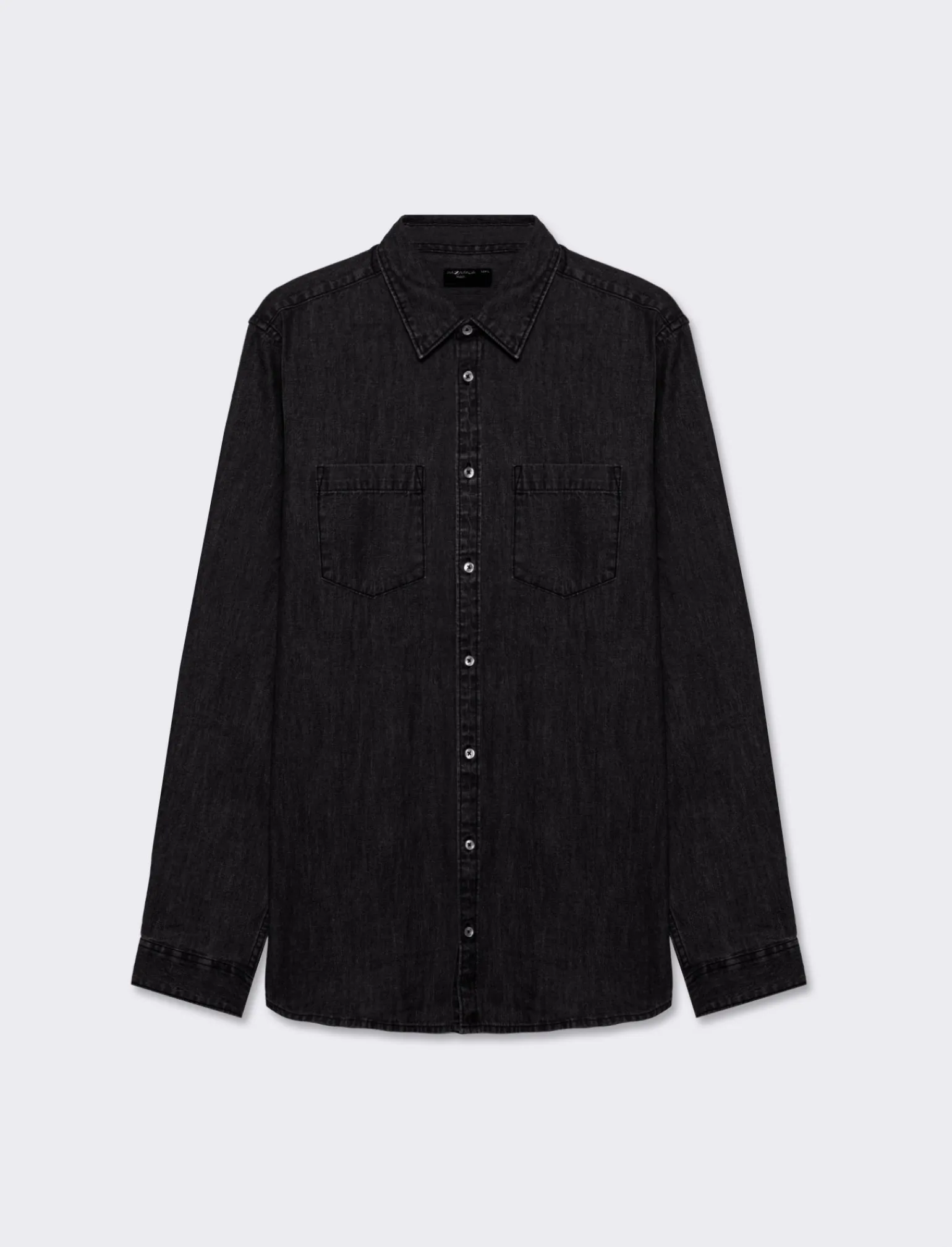 Uomo Piazza Italia Uomo | Camicie<Camicia in denim regular fit colletto revers a maniche lunghe -