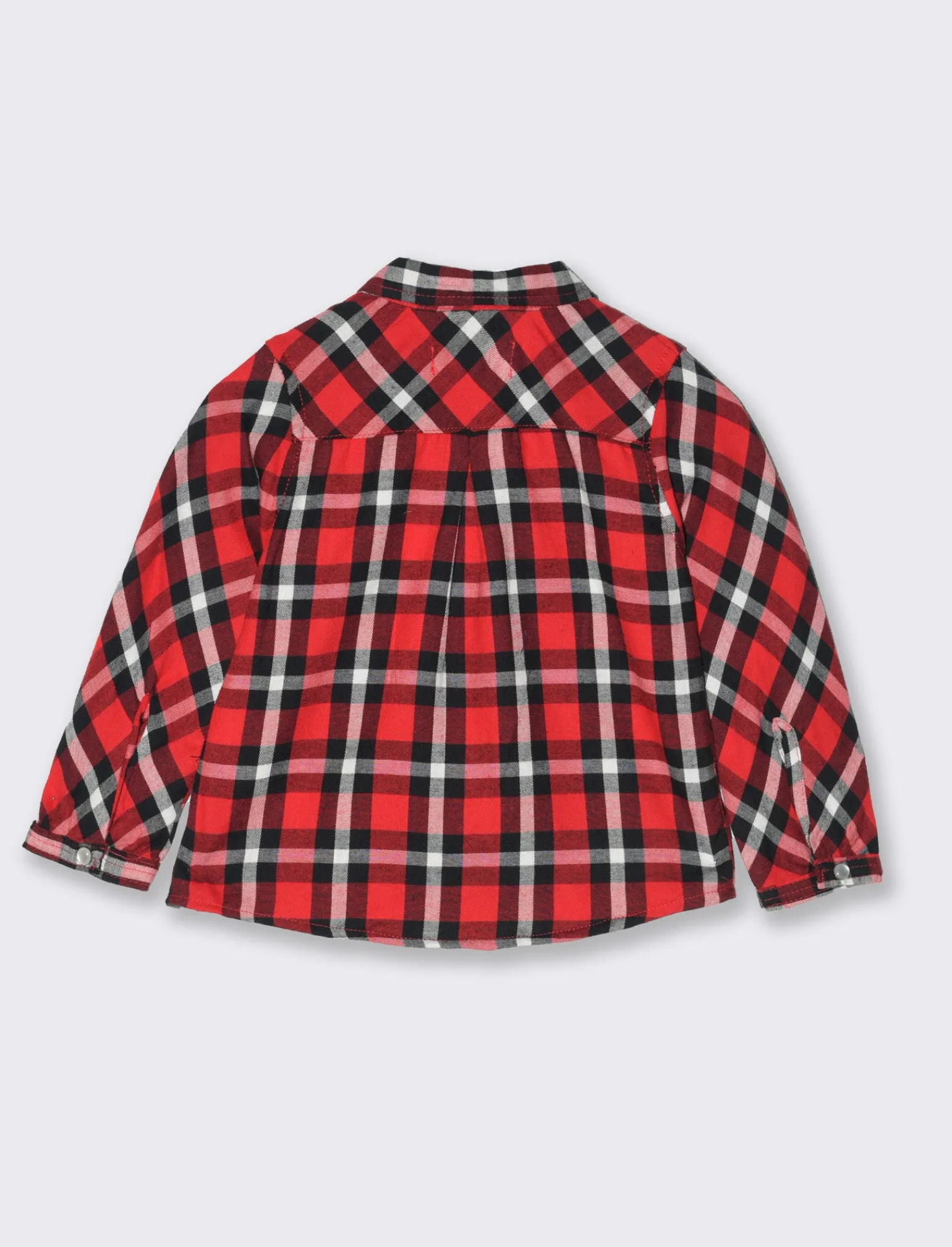Piazza Italia Neonata<Camicia in flanella a quadri e con rouches alle spalle - Rosso