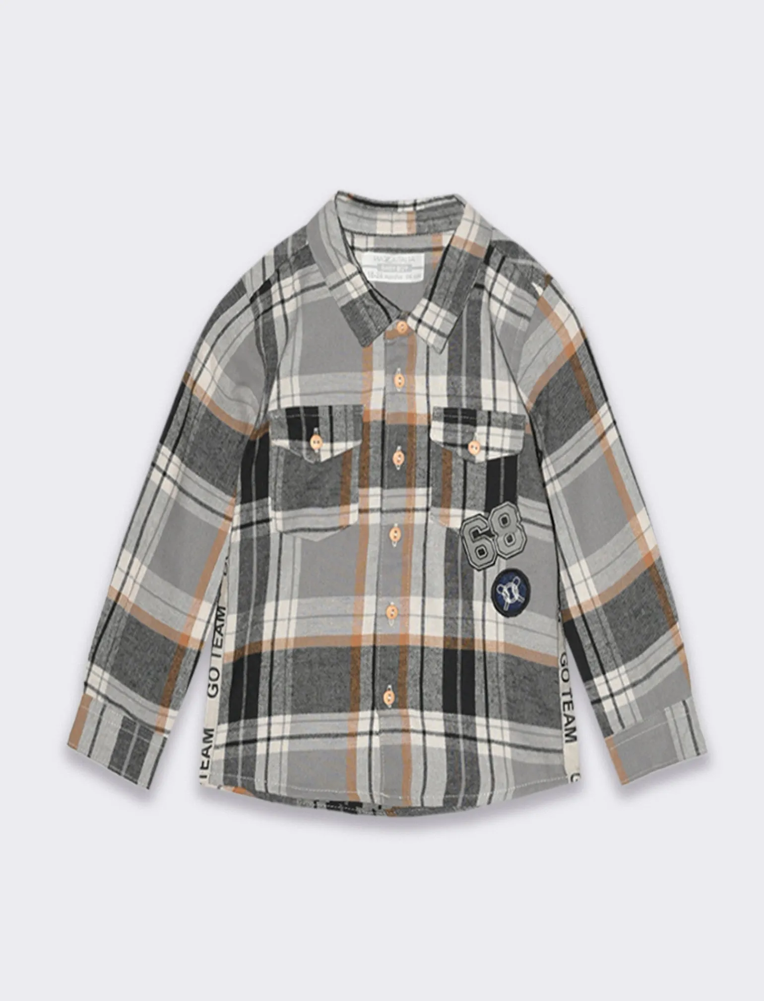 Piazza Italia Neonato | Camicie<Camicia in flanella con nastri stampati nei lati e applicazioni frontali - Fantasia