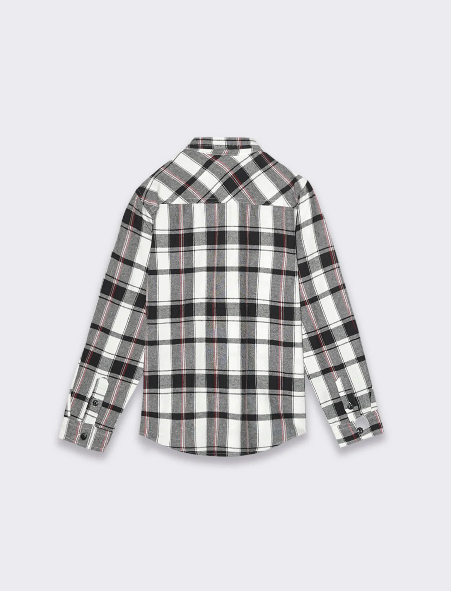 Bambino Piazza Italia Bambino | Camicie<Camicia in flanella fantasia madras con tasca frontale - panna