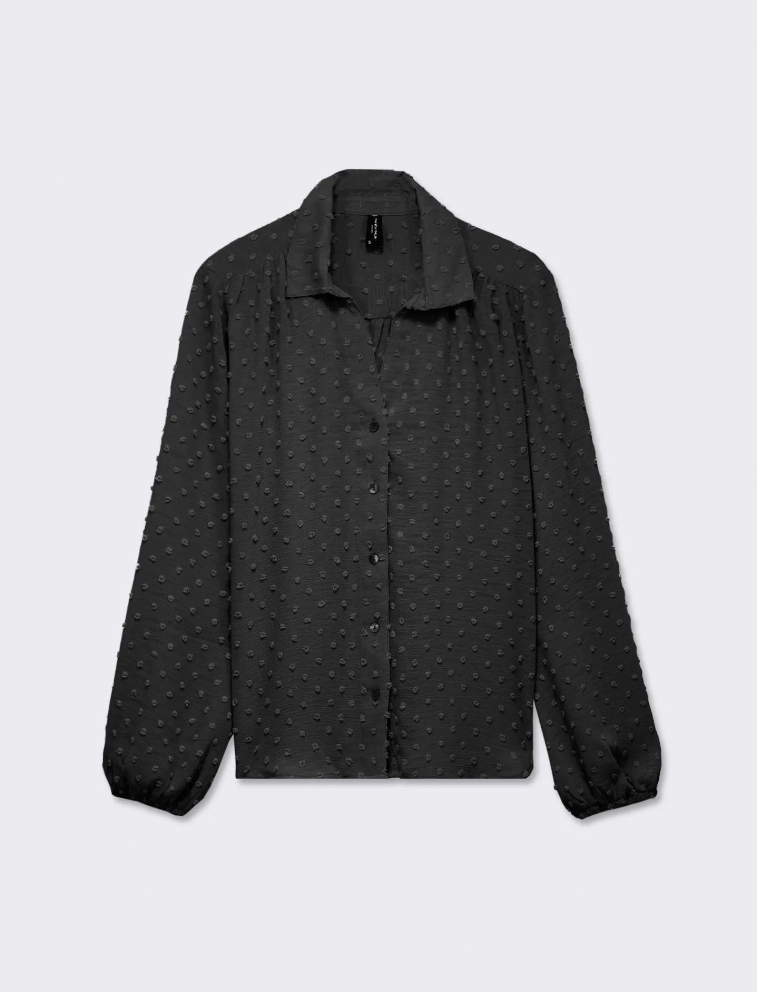 Donna Piazza Italia Camicie E Casacche<Camicia in tessuto plumeties scollo a V e manica a sbuffo -