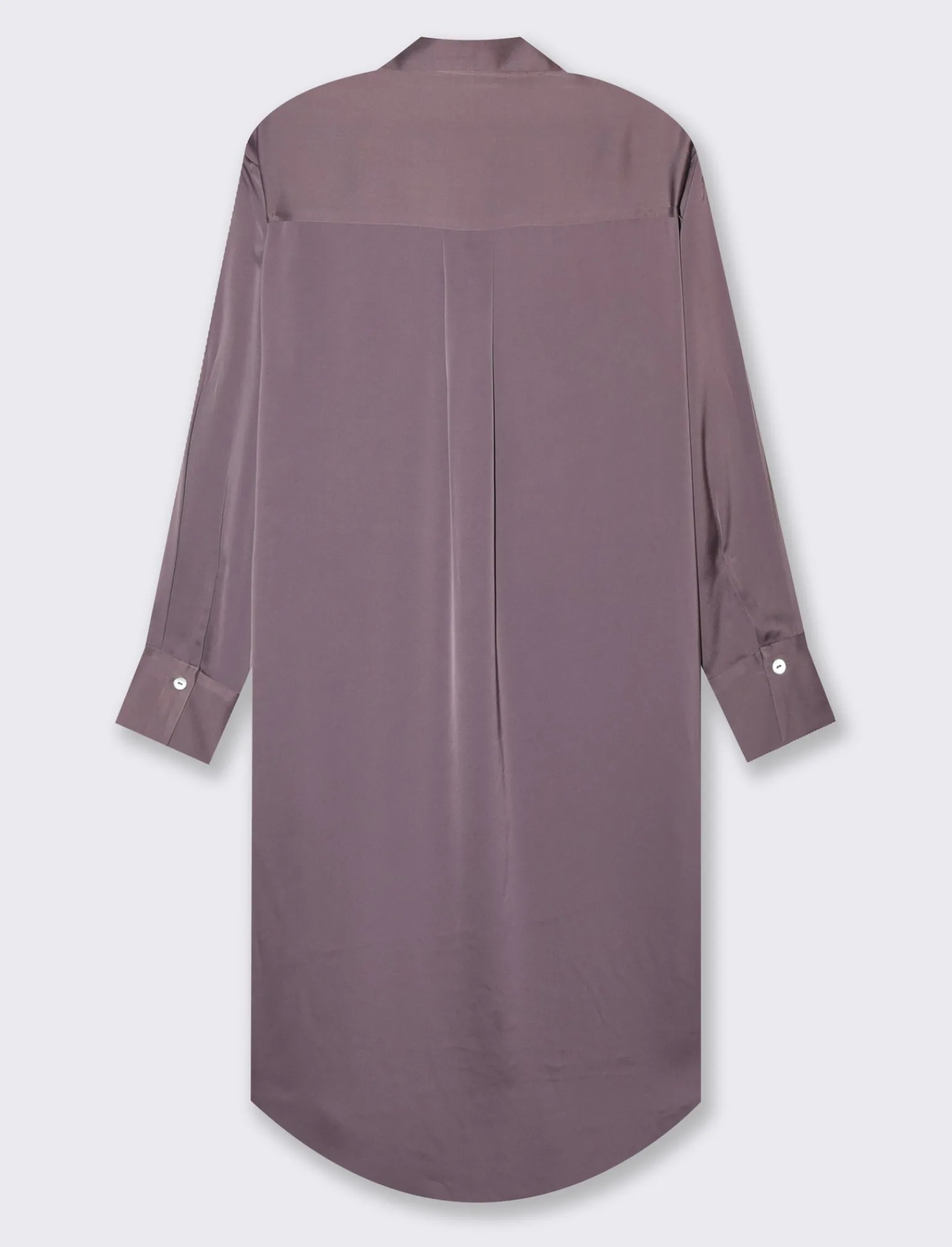 Donna Piazza Italia Donna | Camicie E Casacche<Camicia lunga in tessuto di raso morbido sulla spalla - malva