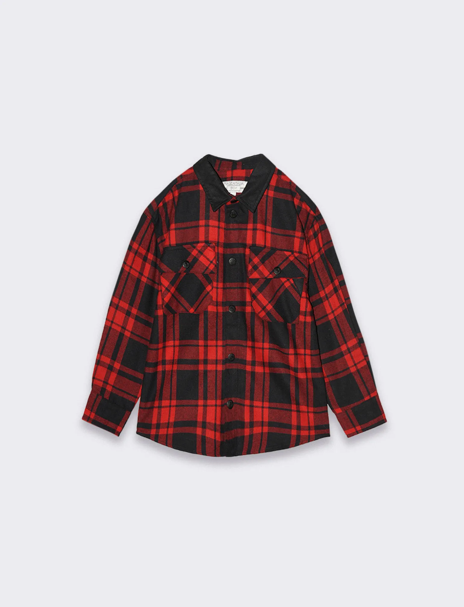 Bambino Piazza Italia Bambino | Camicie<Camicia madras in flanella da bambino con tasche e abbottonatura frontale -