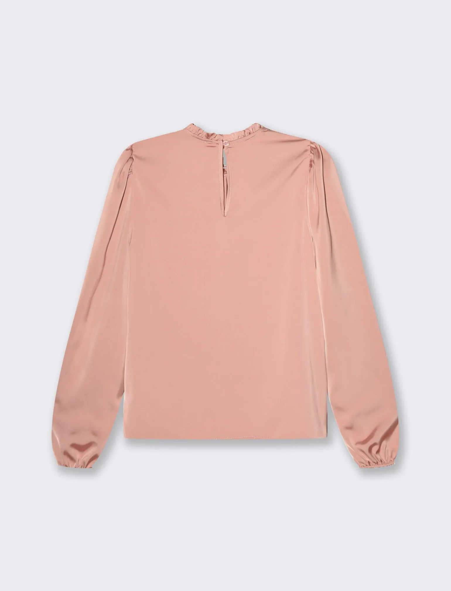 Donna Piazza Italia Donna | Camicie E Casacche<Camicia manica lunga a girocollo con rouches e apertura a goccia -