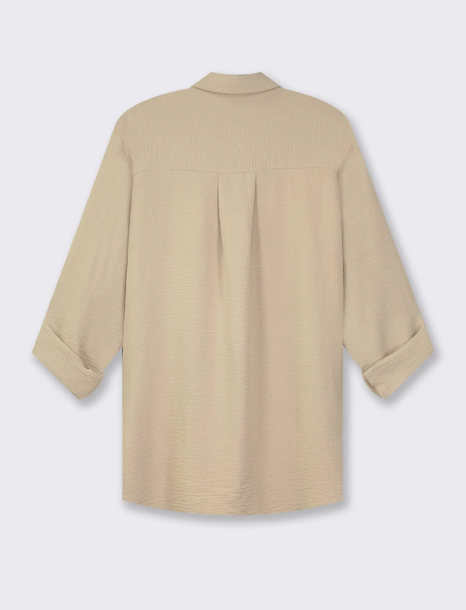 Donna Piazza Italia Camicie E Casacche<Camicia manica lunga in tessuto fluido con spalla scesa e alette sulla manica - Beige corda