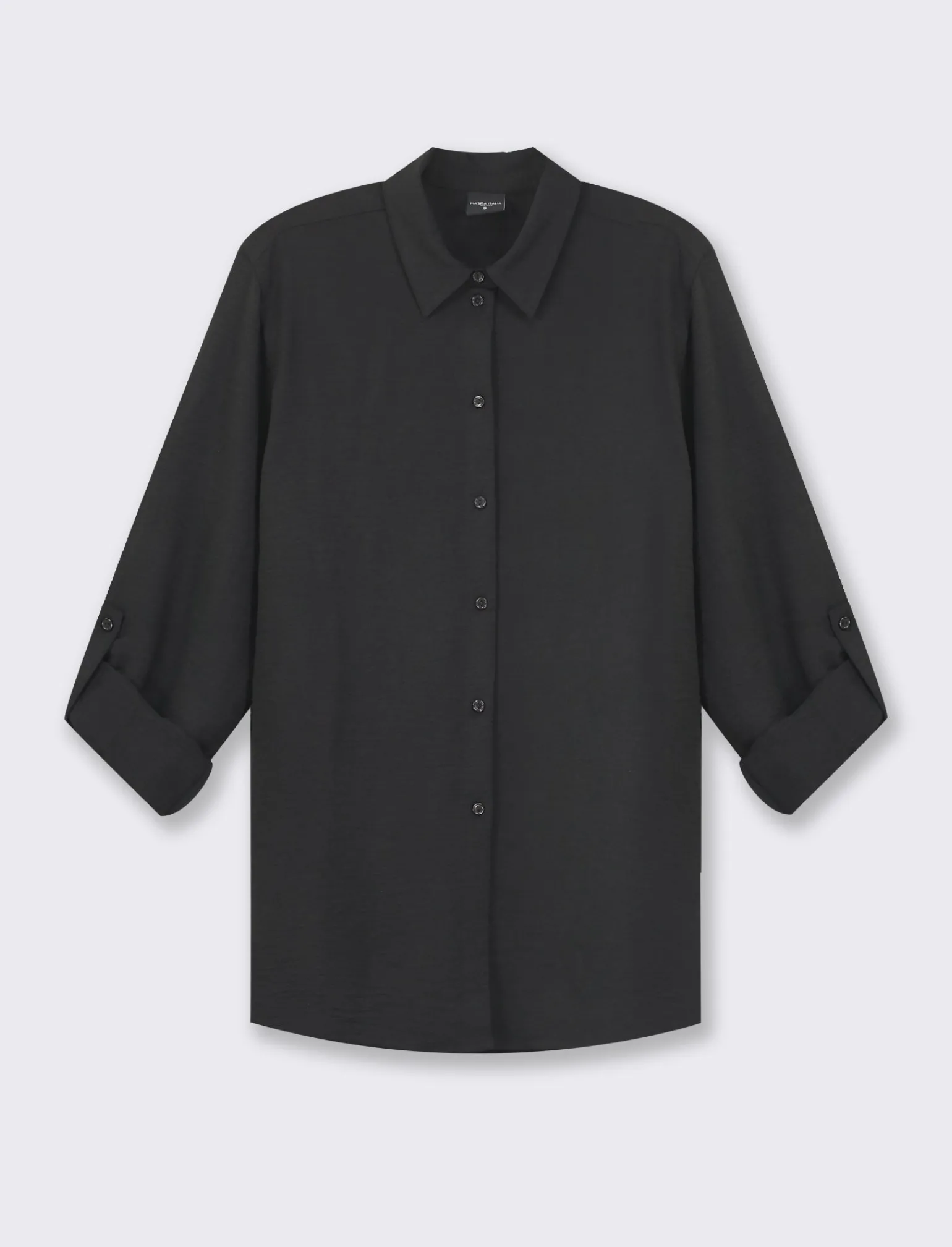 Donna Piazza Italia Camicie E Casacche<Camicia manica lunga in tessuto fluido con spalla scesa e alette sulla manica -