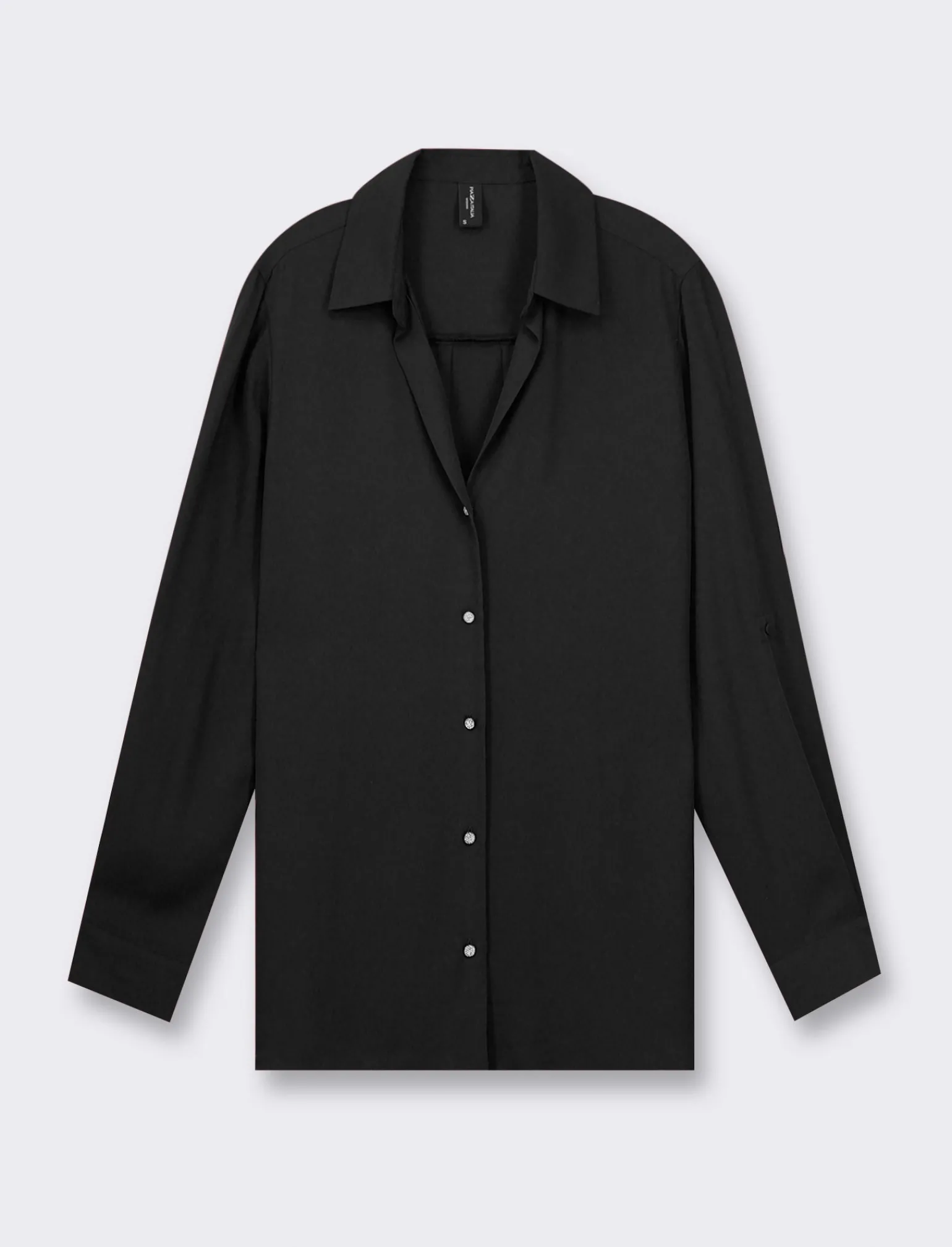 Donna Piazza Italia Donna | Camicie E Casacche<Camicia manica lunga vestibilità morbida e manica con alette risvoltabile -