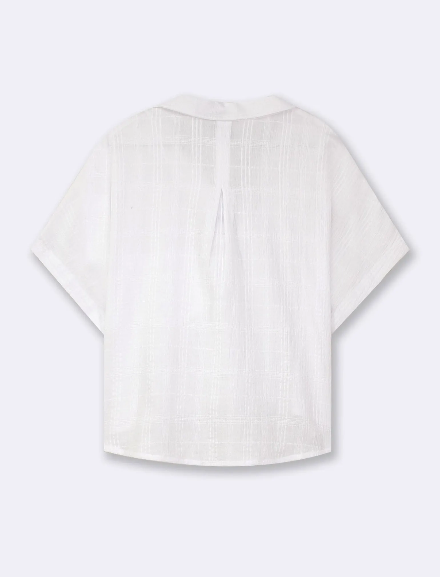 Donna Piazza Italia Camicie E Casacche<Camicia mezza manica in cotone con tasca applicata -