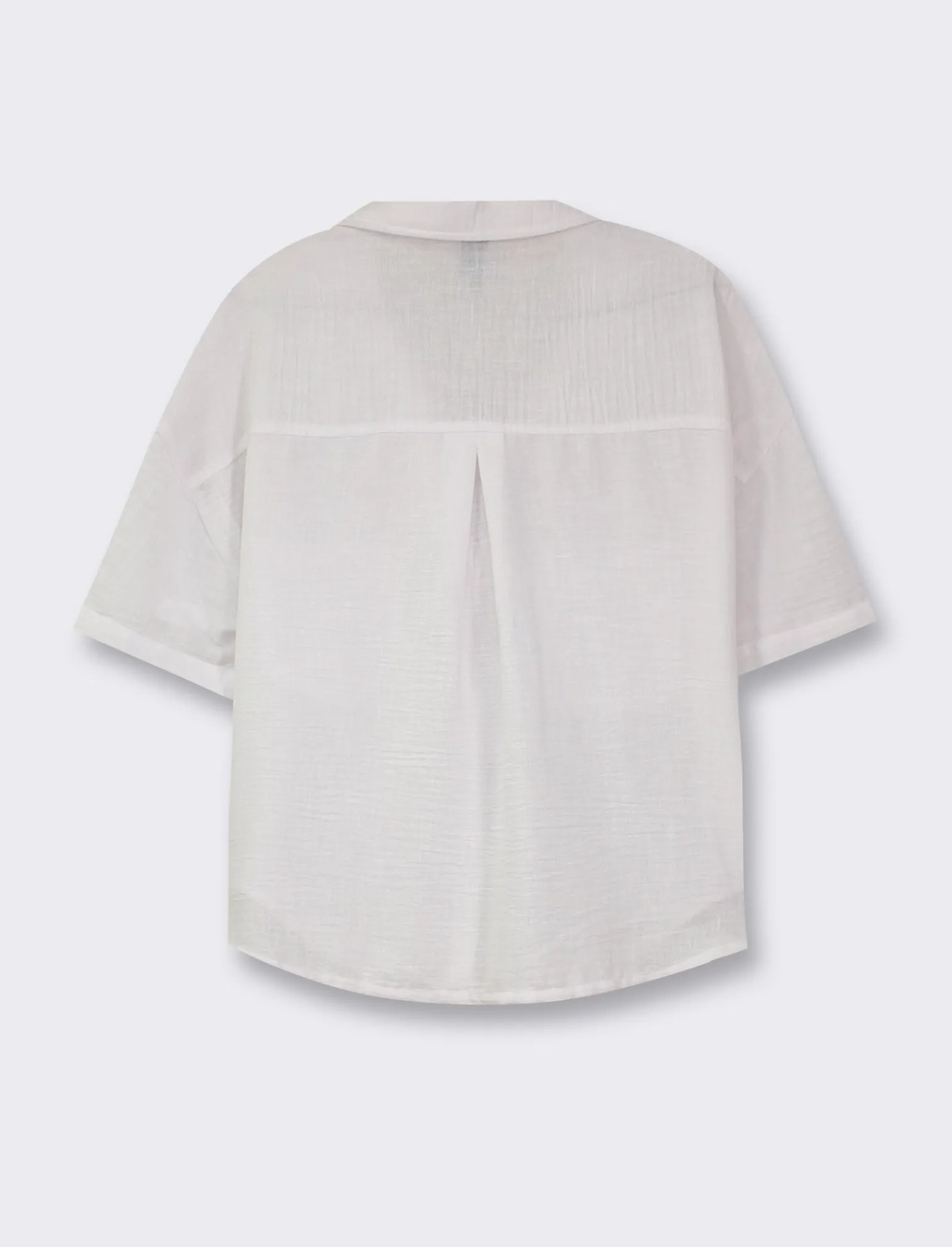 Donna Piazza Italia Donna | Camicie E Casacche<Camicia mezza manica scollo a V e tasche applicate -