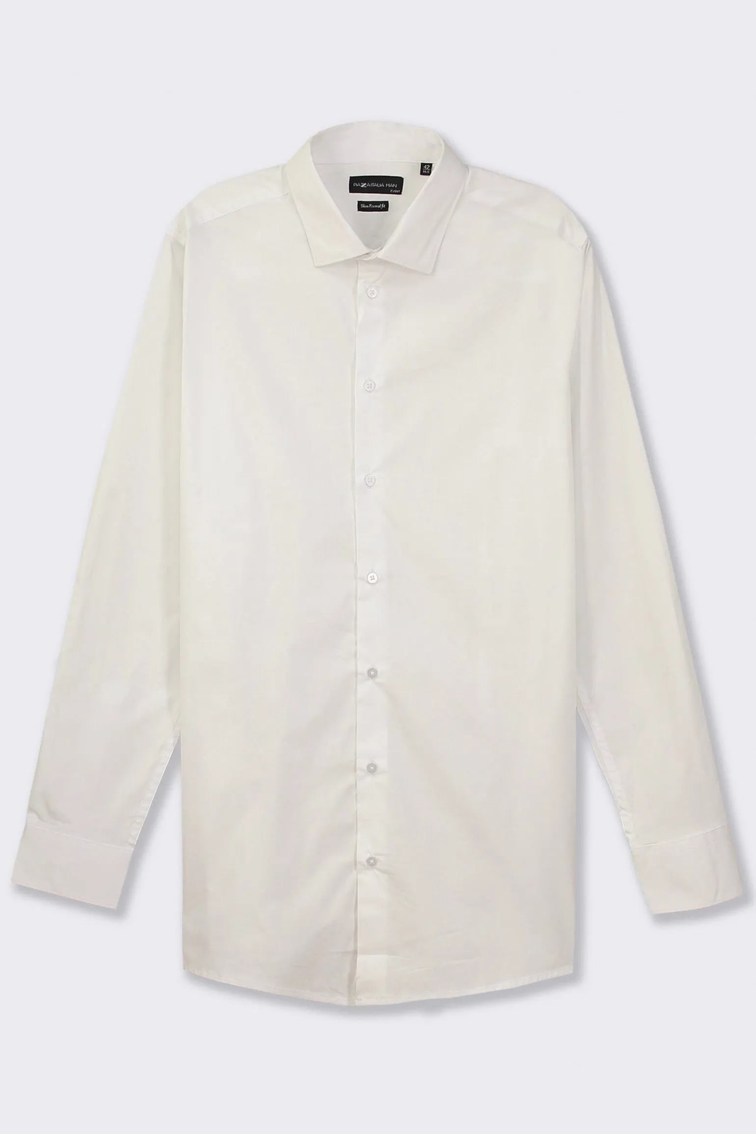 Uomo Piazza Italia Uomo | Camicie<Camicia realizzata in tessuto di cotone elasticizzato con collo francese e maniche lunghe -
