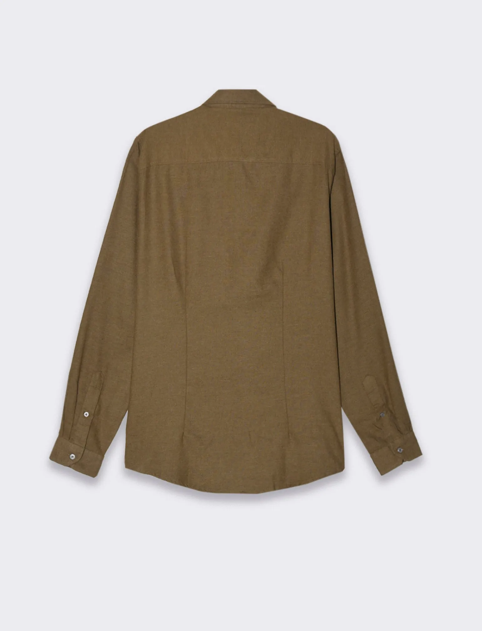 Uomo Piazza Italia Camicie<Camicia regular fit realizzata in tessuto flanella di misto cotone - kaki