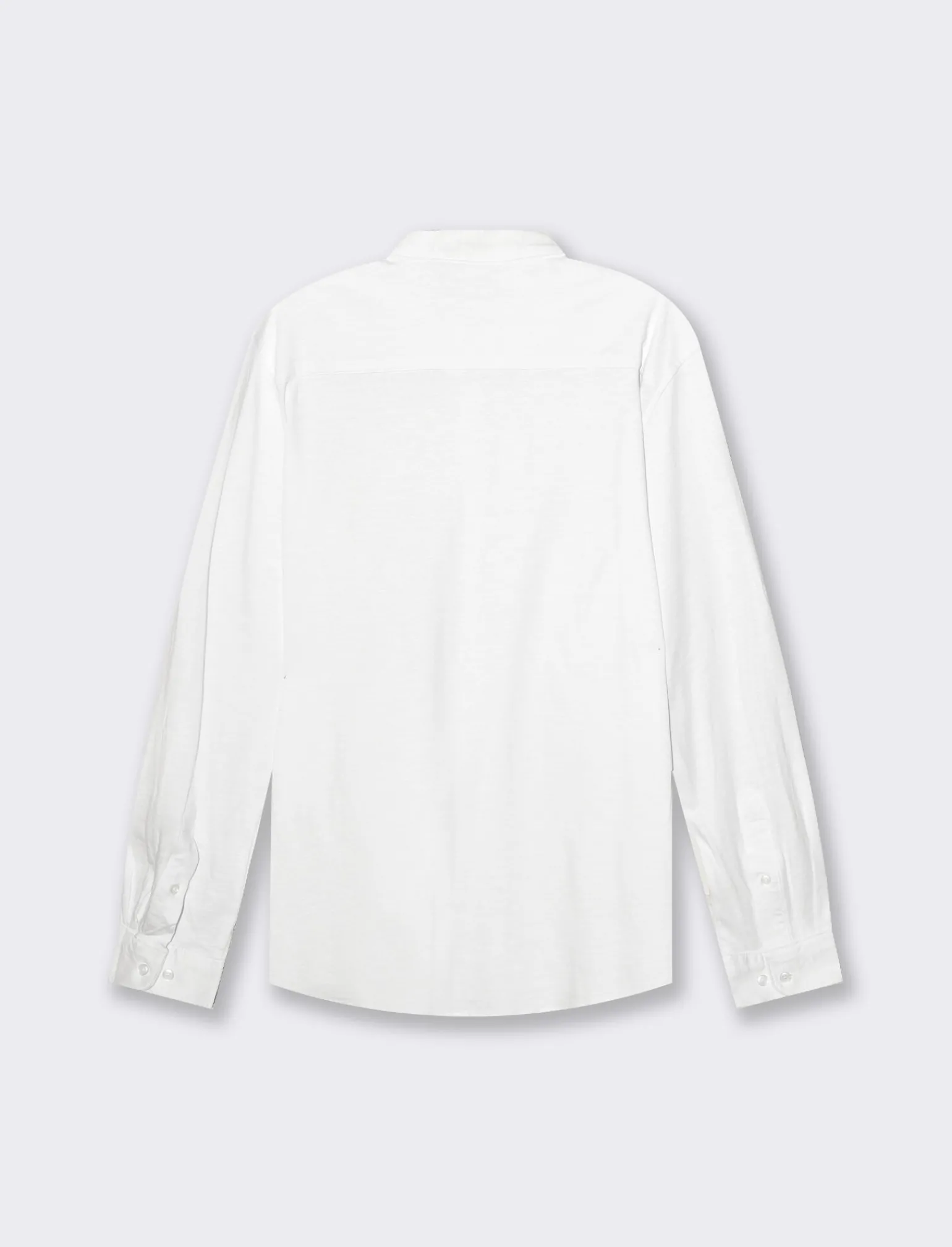 Uomo Piazza Italia Camicie<Camicia regular fit realizzata in tessuto jersey slub in puro cotone con collo coreano e maniche lun -