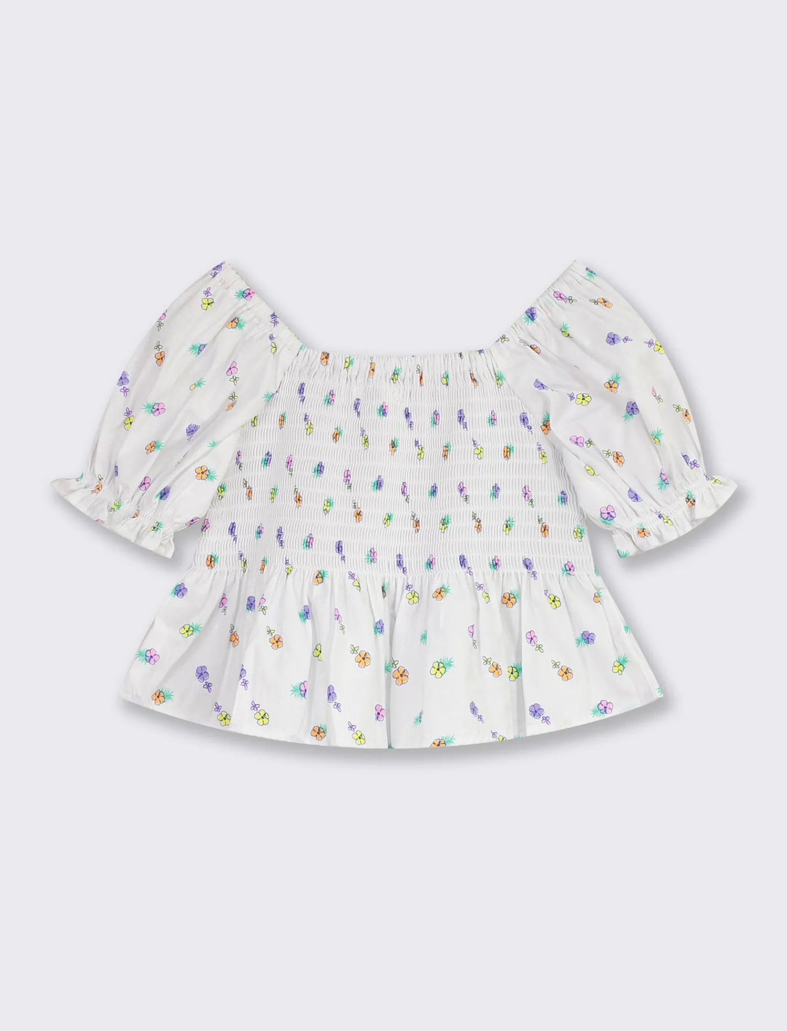 Piazza Italia Neonata<Camicia satmapata con maniche a palloncino -
