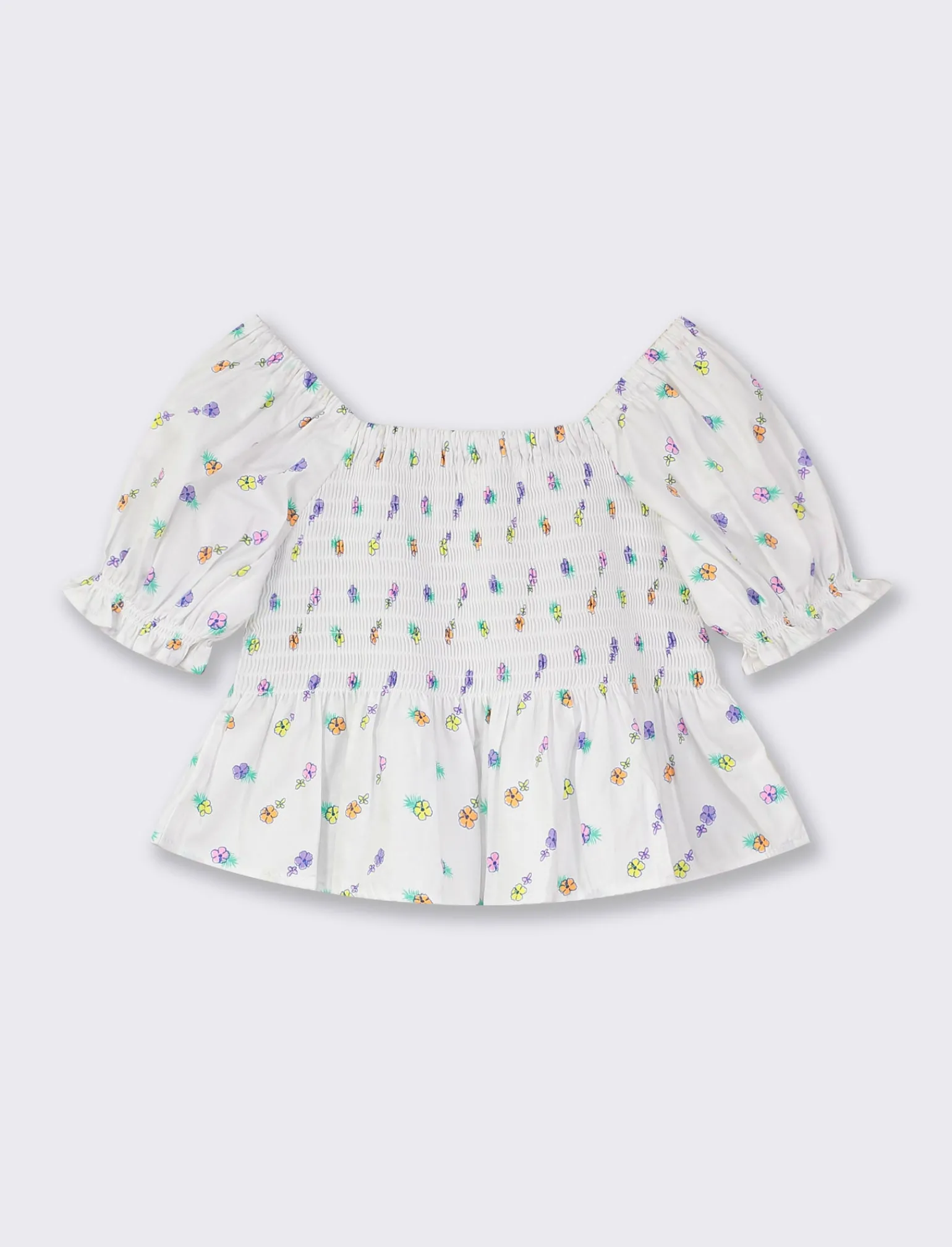 Piazza Italia Neonata<Camicia satmapata con maniche a palloncino -