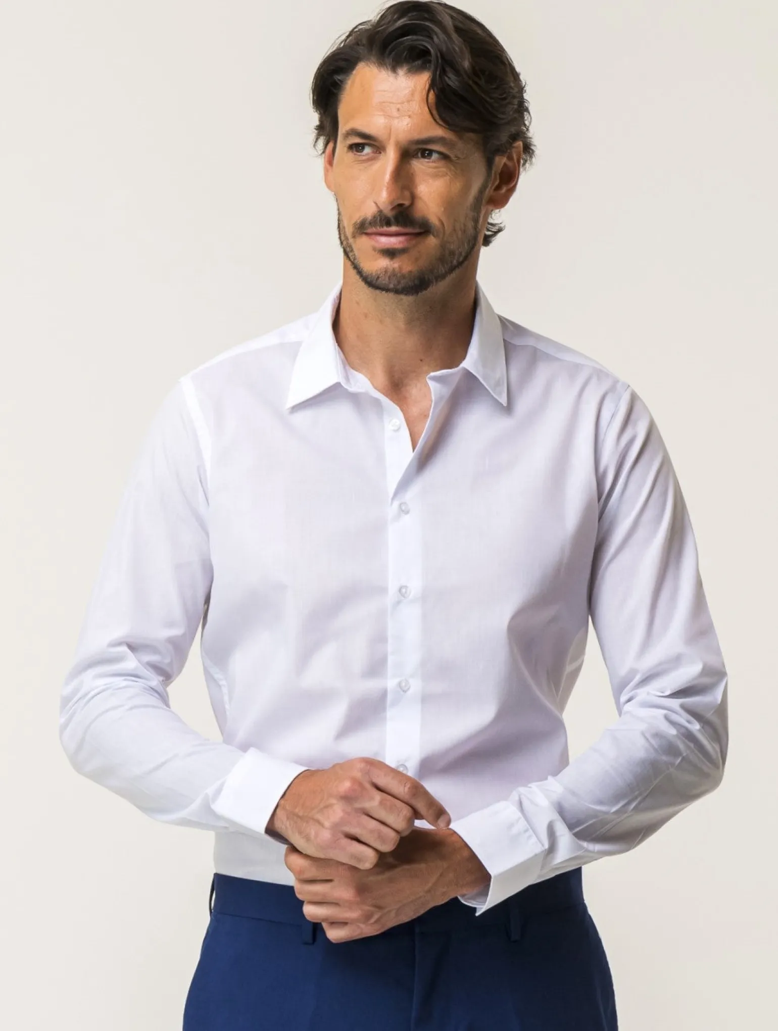 Uomo Piazza Italia Camicie<Camicia slim fit realizzata in tessuto di misto cotone easy iron -