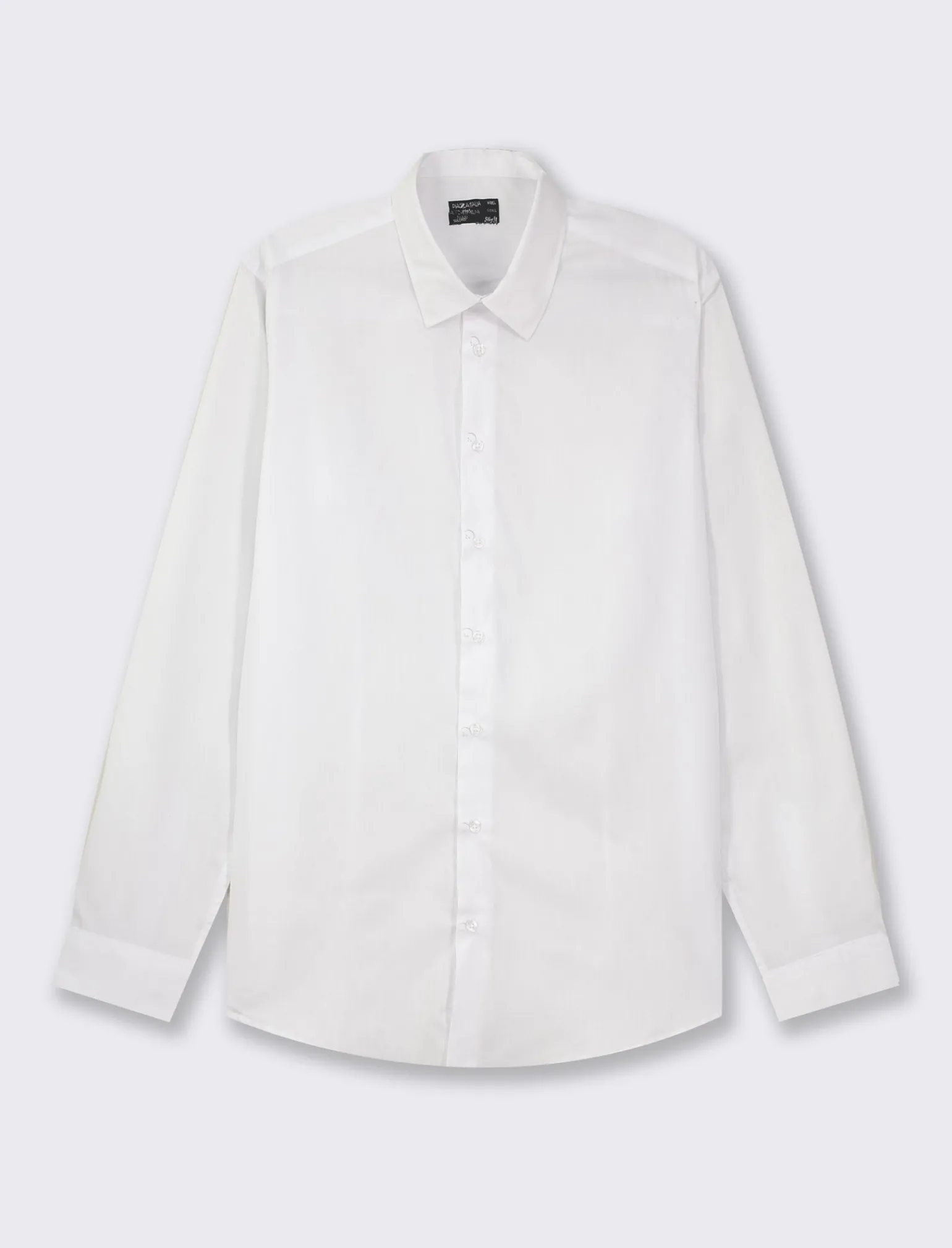 Uomo Piazza Italia Camicie<Camicia slim fit realizzata in tessuto di misto cotone easy iron -