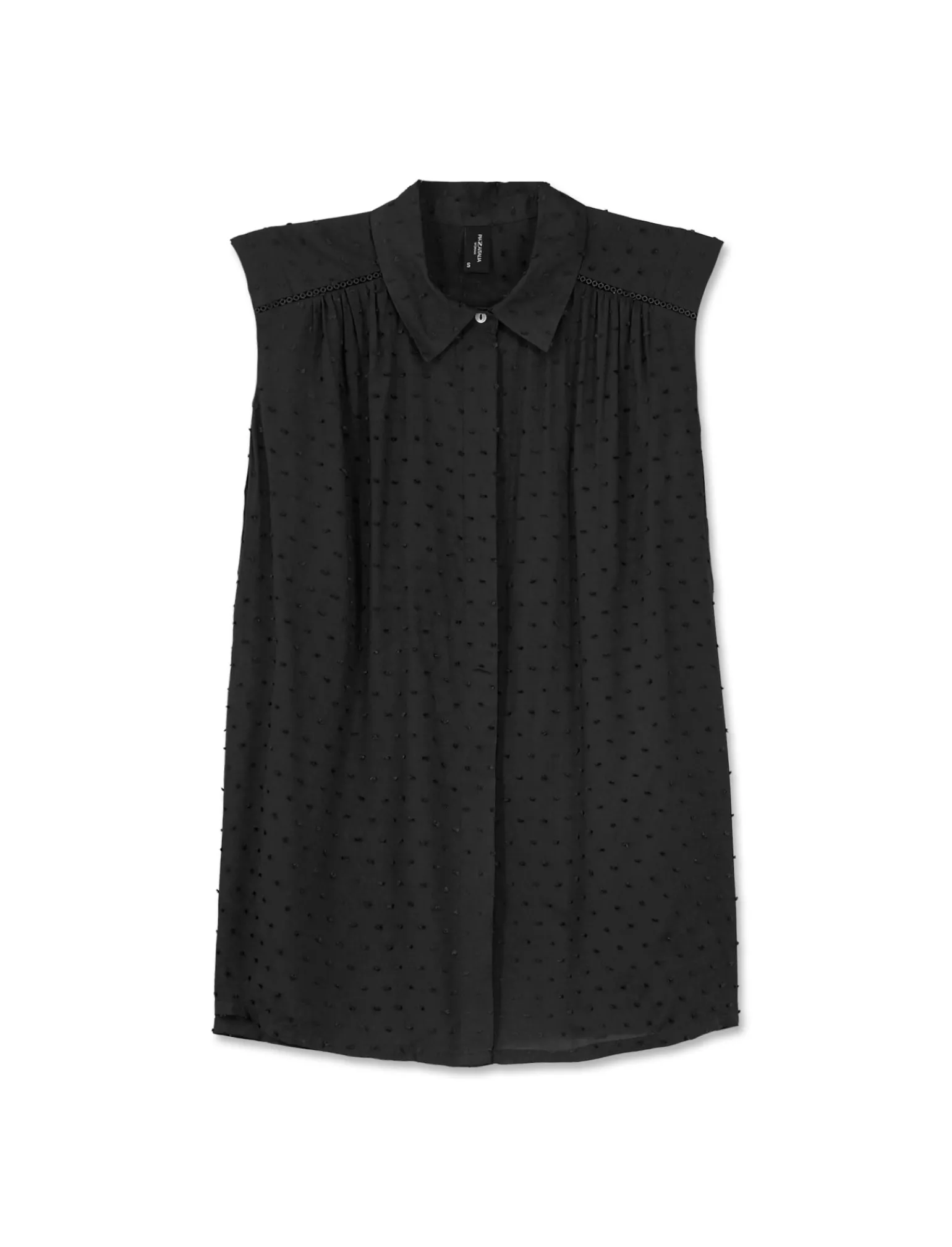 Donna Piazza Italia Donna | Camicie E Casacche<Camicia smanicata in viscosa leggera con inserti su spalla -