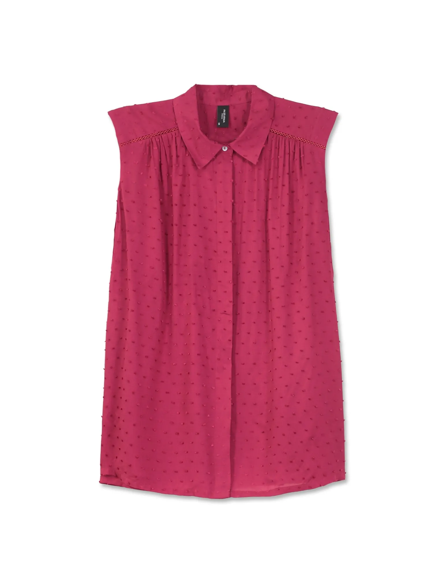 Donna Piazza Italia Donna | Camicie E Casacche<Camicia smanicata in viscosa leggera con inserti su spalla - india