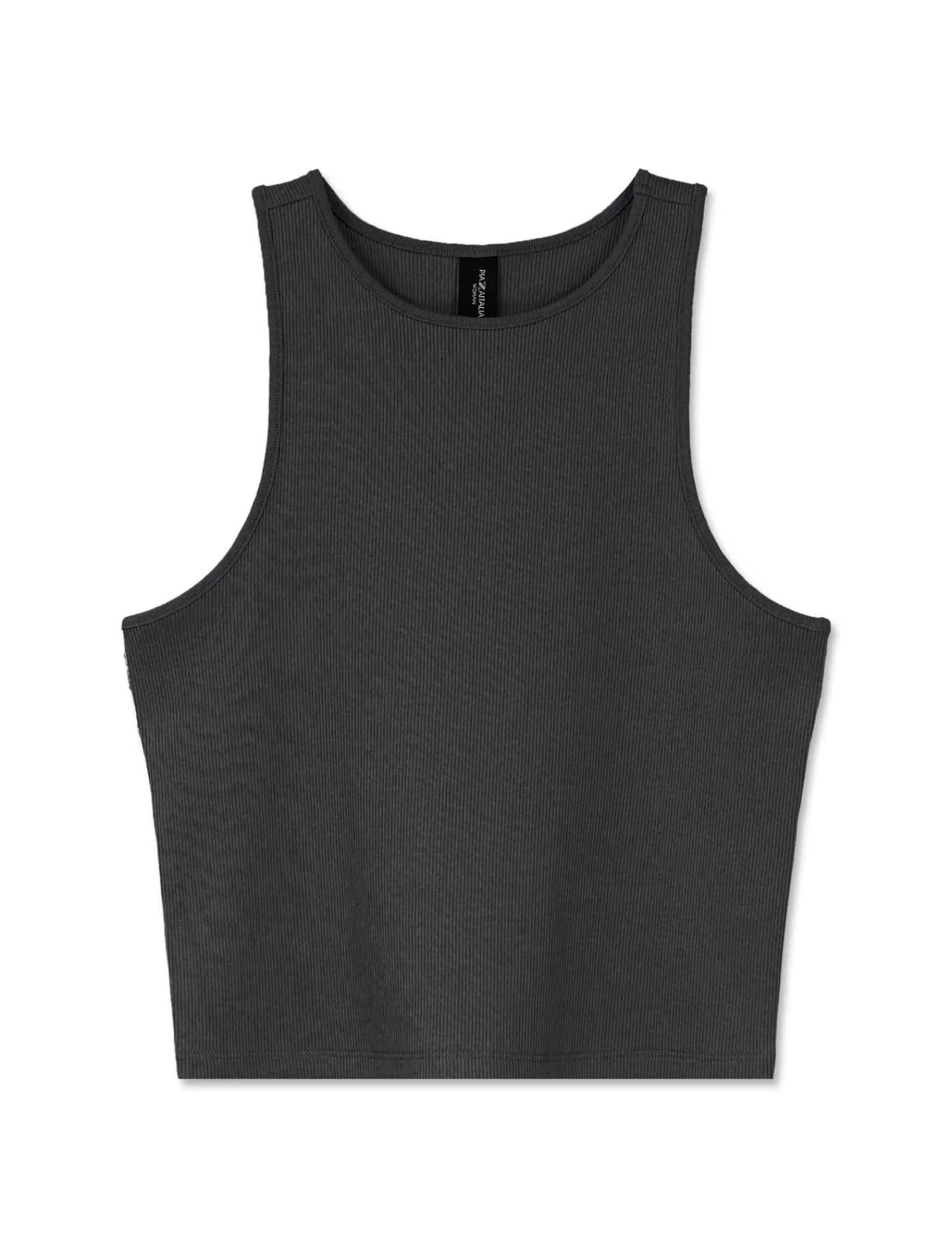 Donna Piazza Italia Donna | T-Shirt E Top<Canotta cropped in tessuto elastico a costina doppia vestibilità slim -