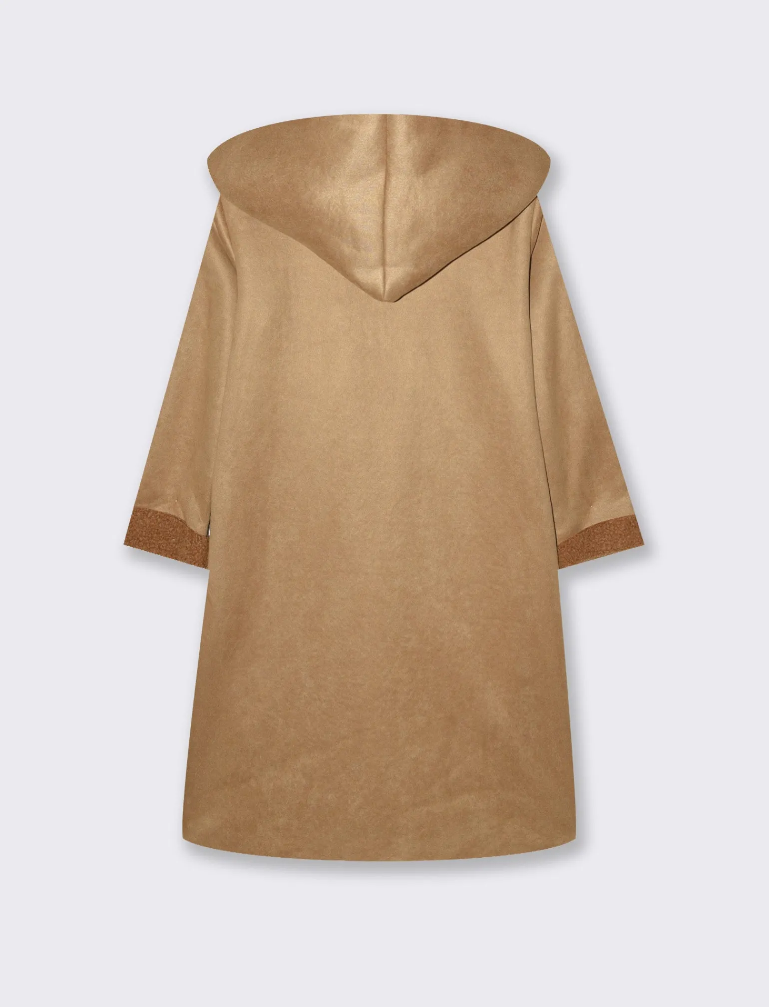 Donna Piazza Italia Giubbini E Cappotti<Capotto con cappuccio in tessuto boucle - Cammello