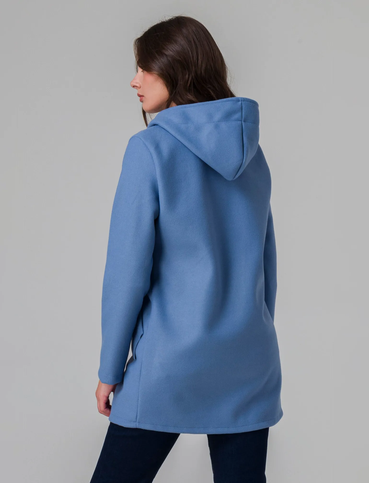 Donna Piazza Italia Giubbini E Cappotti<Cappotto con cappuccio e tasche a taglio - Denim