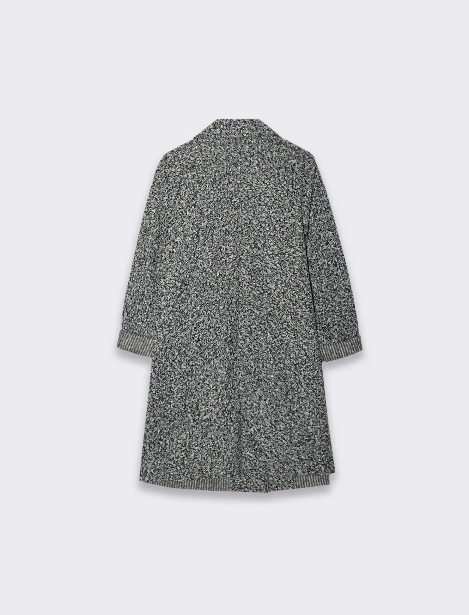 Donna Piazza Italia Donna | Giubbini E Cappotti<Cappotto doppiopetto con tasche e toppa sul davanti - sale/pepe