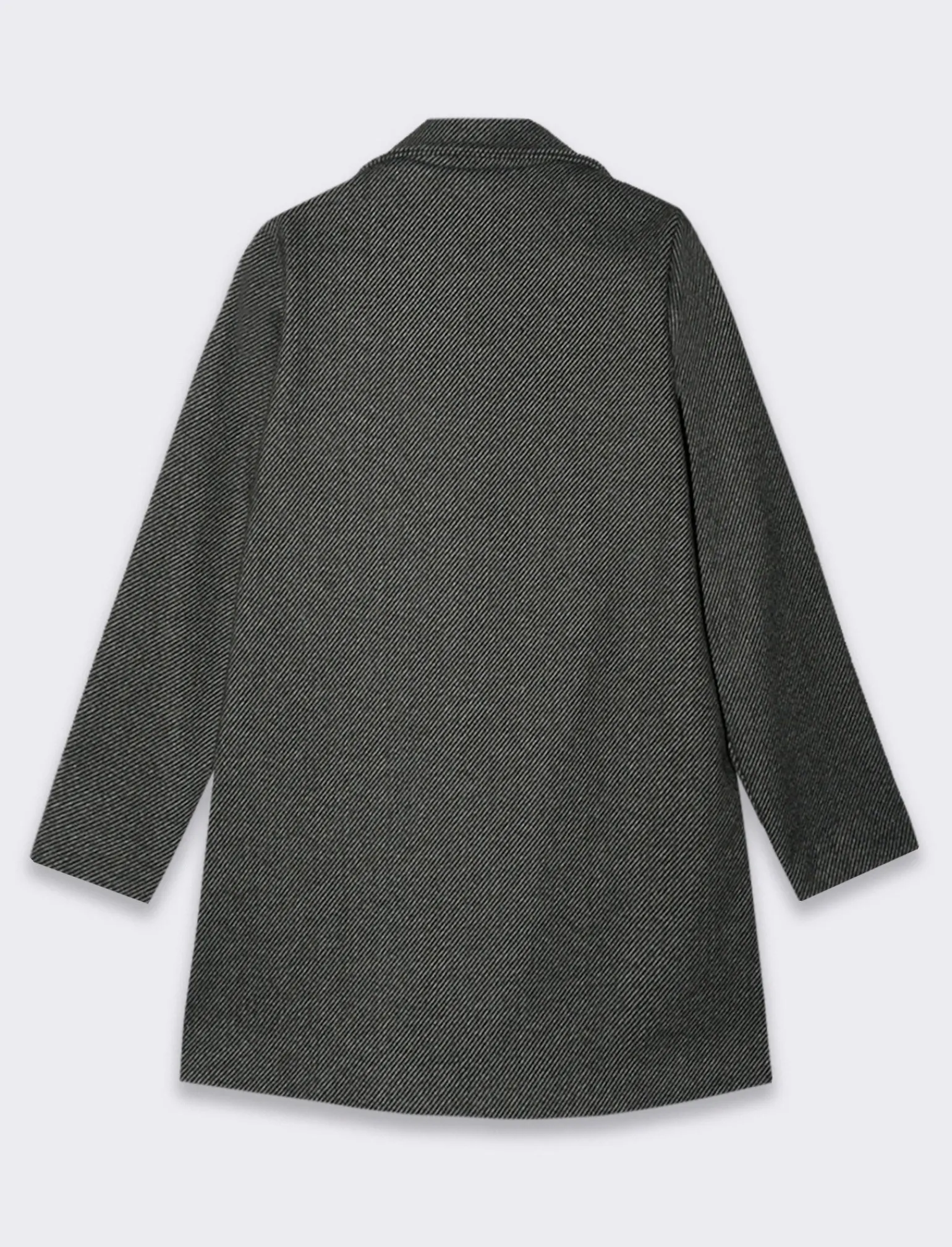 Donna Piazza Italia Giubbini E Cappotti<Cappotto doppiopetto in tessuto diagonale - Grigio