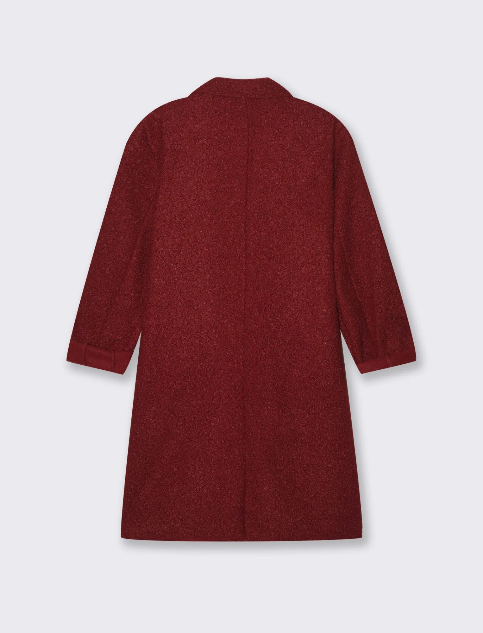 Donna Piazza Italia Giubbini E Cappotti<CAPPOTTO IN TESSUTO BOUCLE' - Rosso india