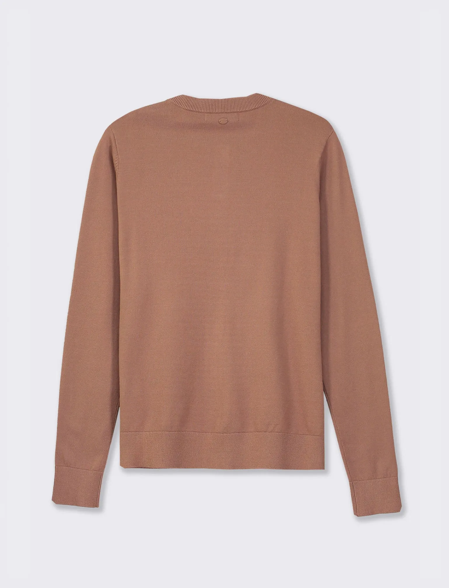 Donna Piazza Italia Donna | Maglieria<Cardigan a girocollo in maglia fine vestibilità comfort - castoro