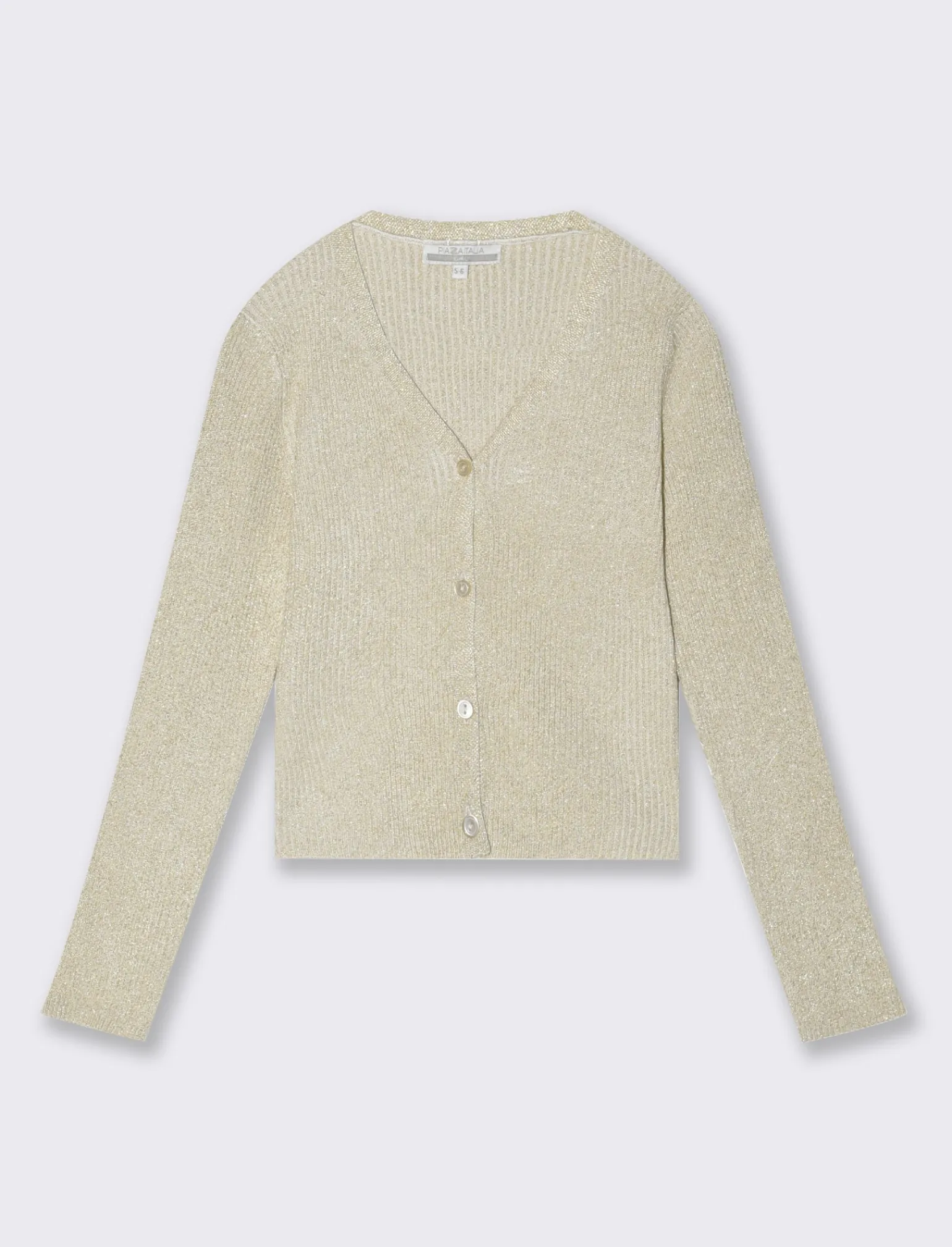 Piazza Italia Bambina | Maglieria<Cardigan bottoncini e scollo a V regular fit - sporco